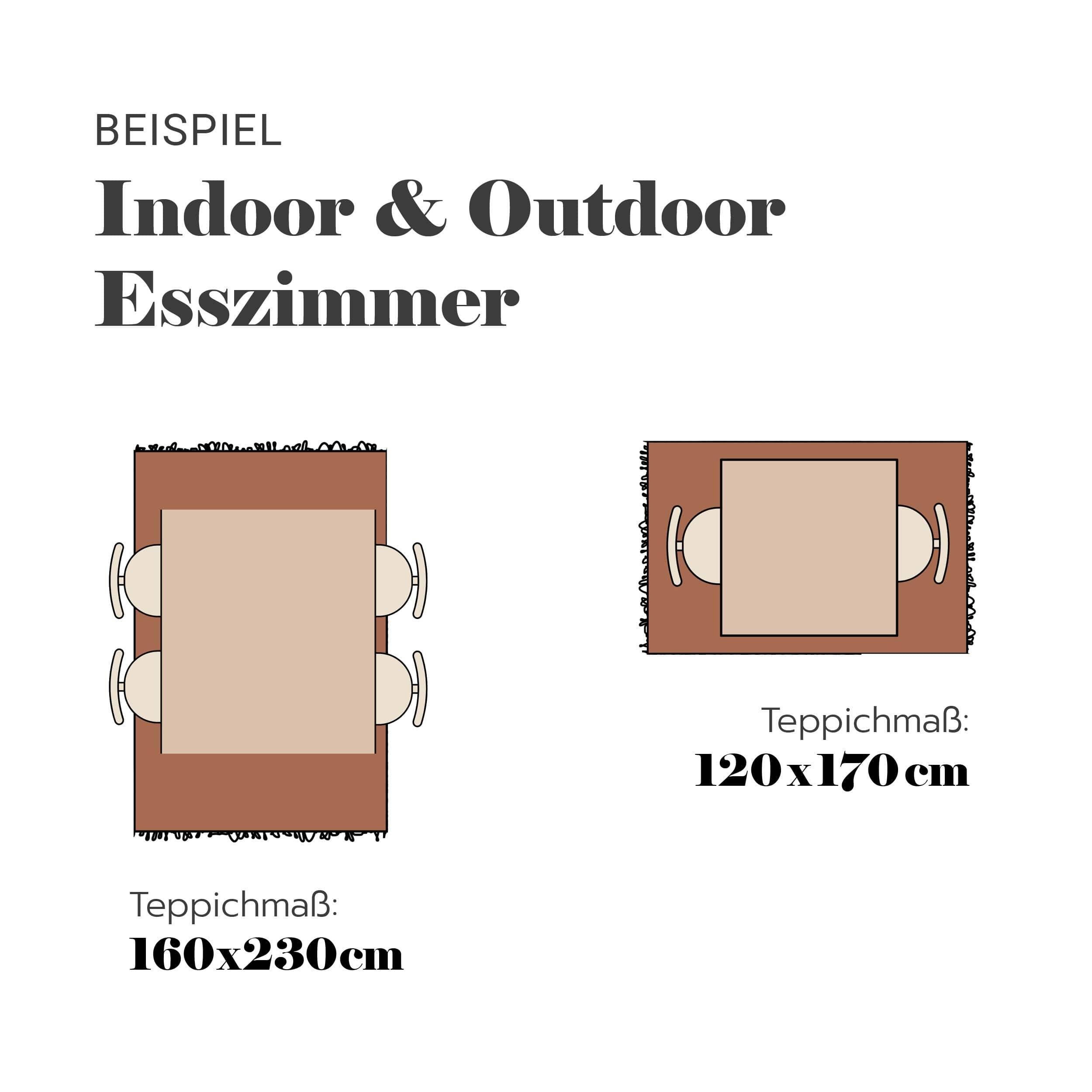 In- und Outdoor Teppich Serina D.252 C.004 Ethno grau/weiß