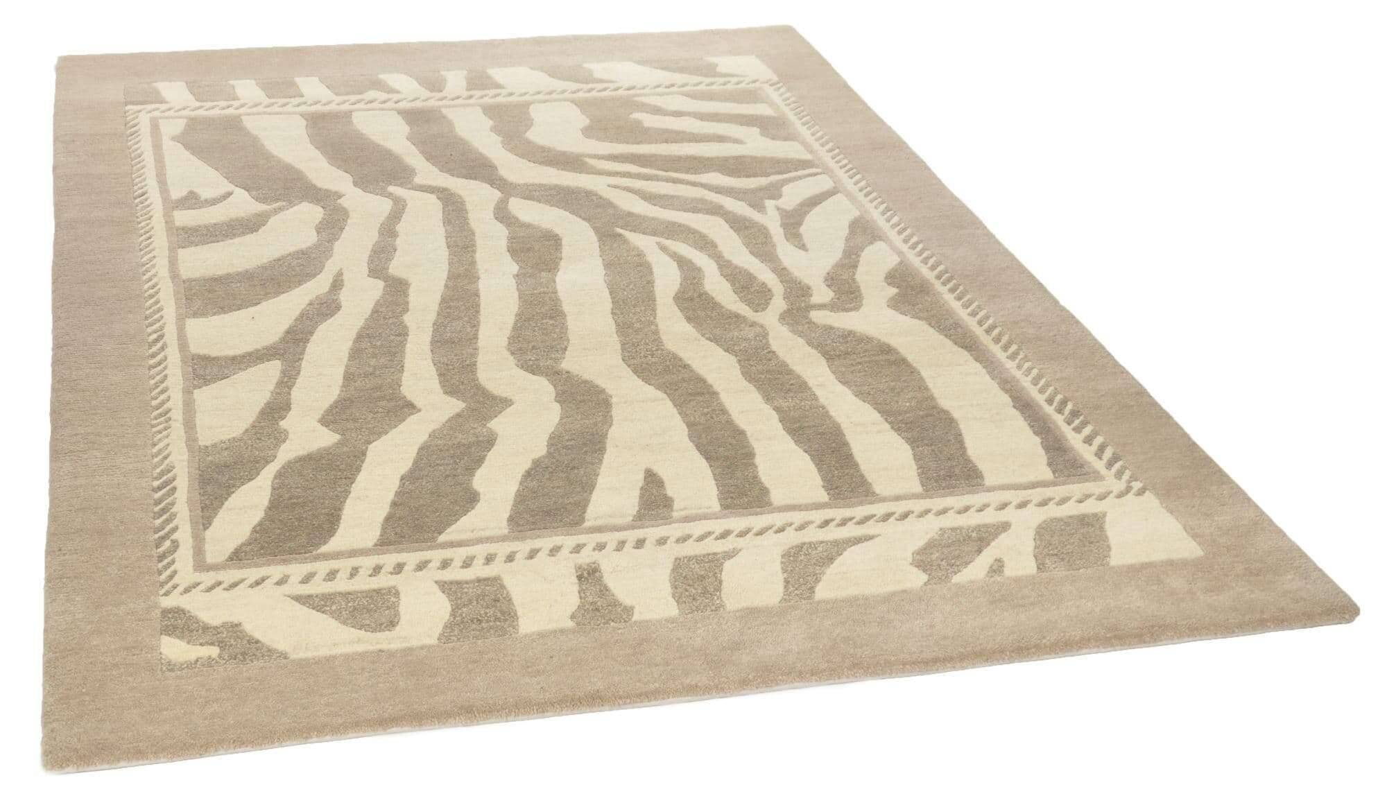 TalongaSilk_RSK578_552beige_110410_2 Nepal Teppich Handgeknüpft Talonga Silk ca. 162x232 cm