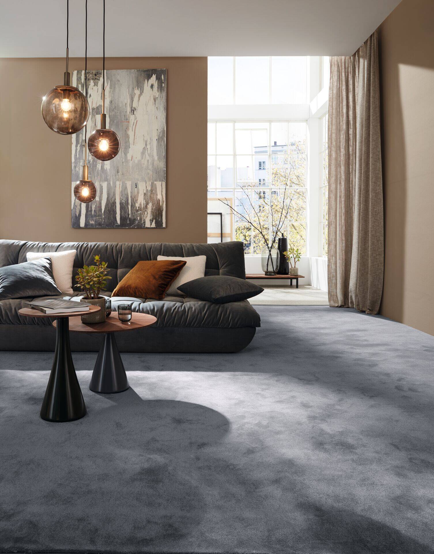 JAB ANSTOETZ Uni Teppich Infinity im Wunschmaß JAB ANSTOETZ Uni Teppich Infinity im Wunschmaß