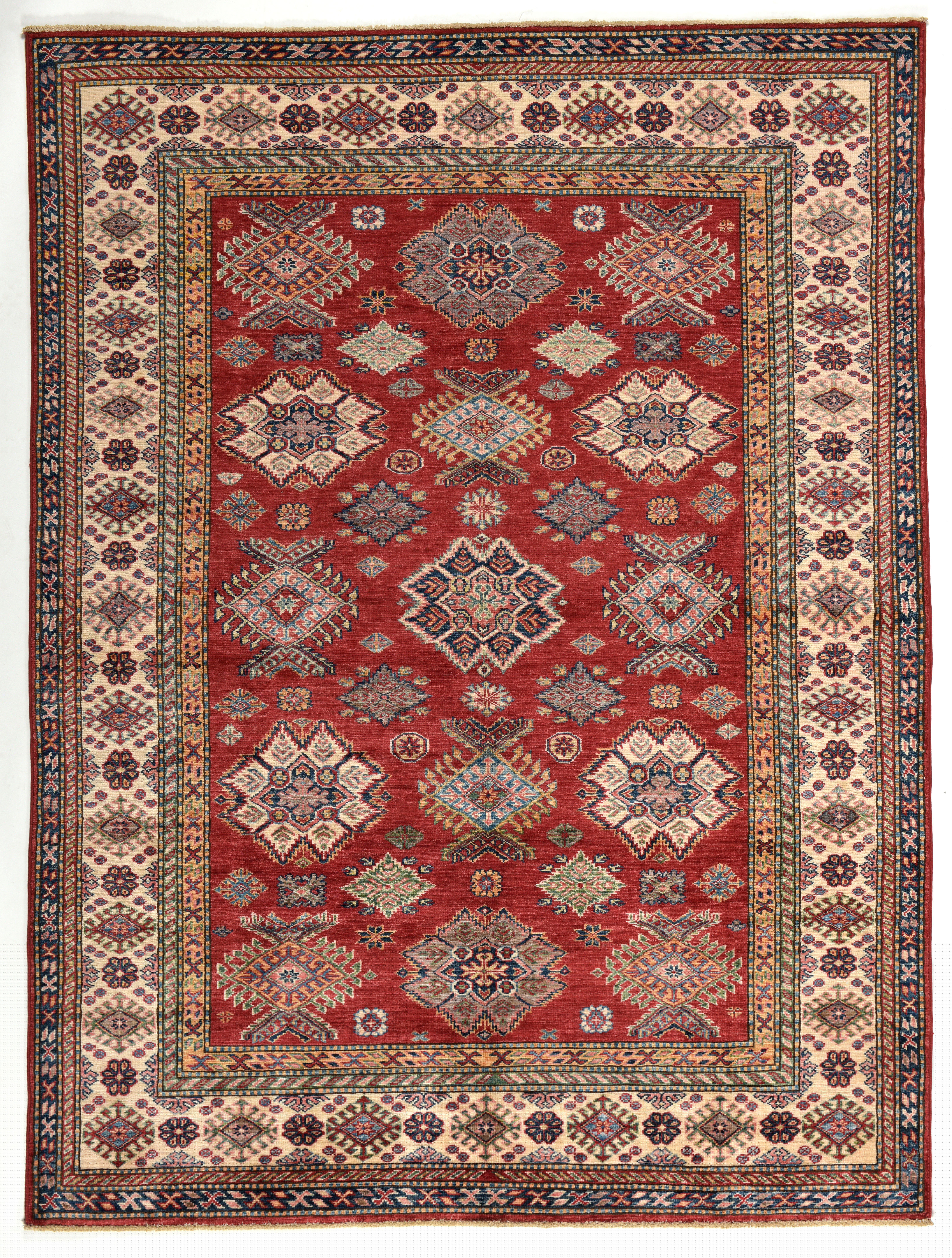 Kazak super Orientteppich Handgeknüpft 173 x230 cm Schurwolle