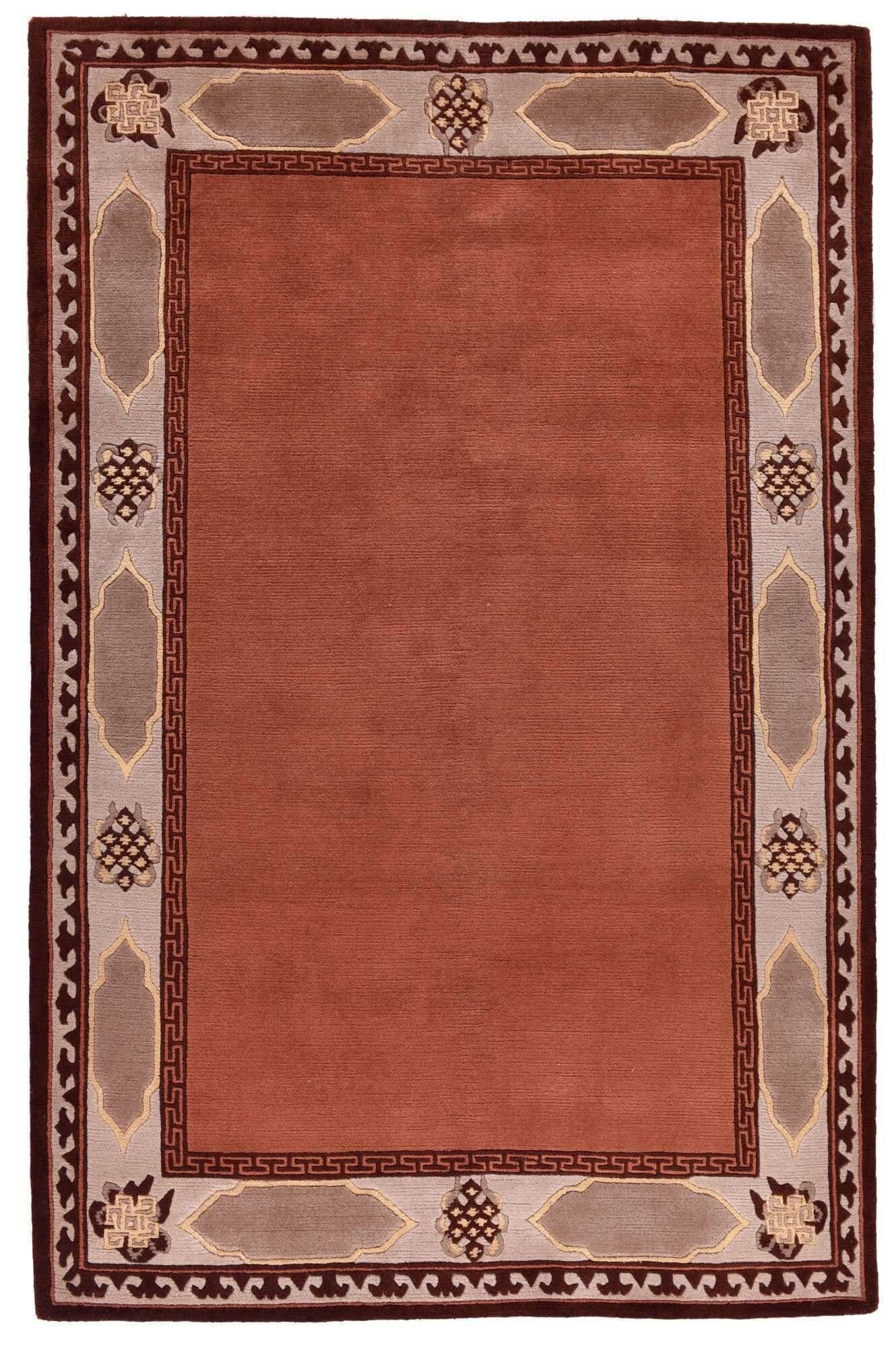 TibetLife_MK86_440rust_110301_1 Talonga Nepalteppich ca: 163 x 231 cm Handgeknüpft