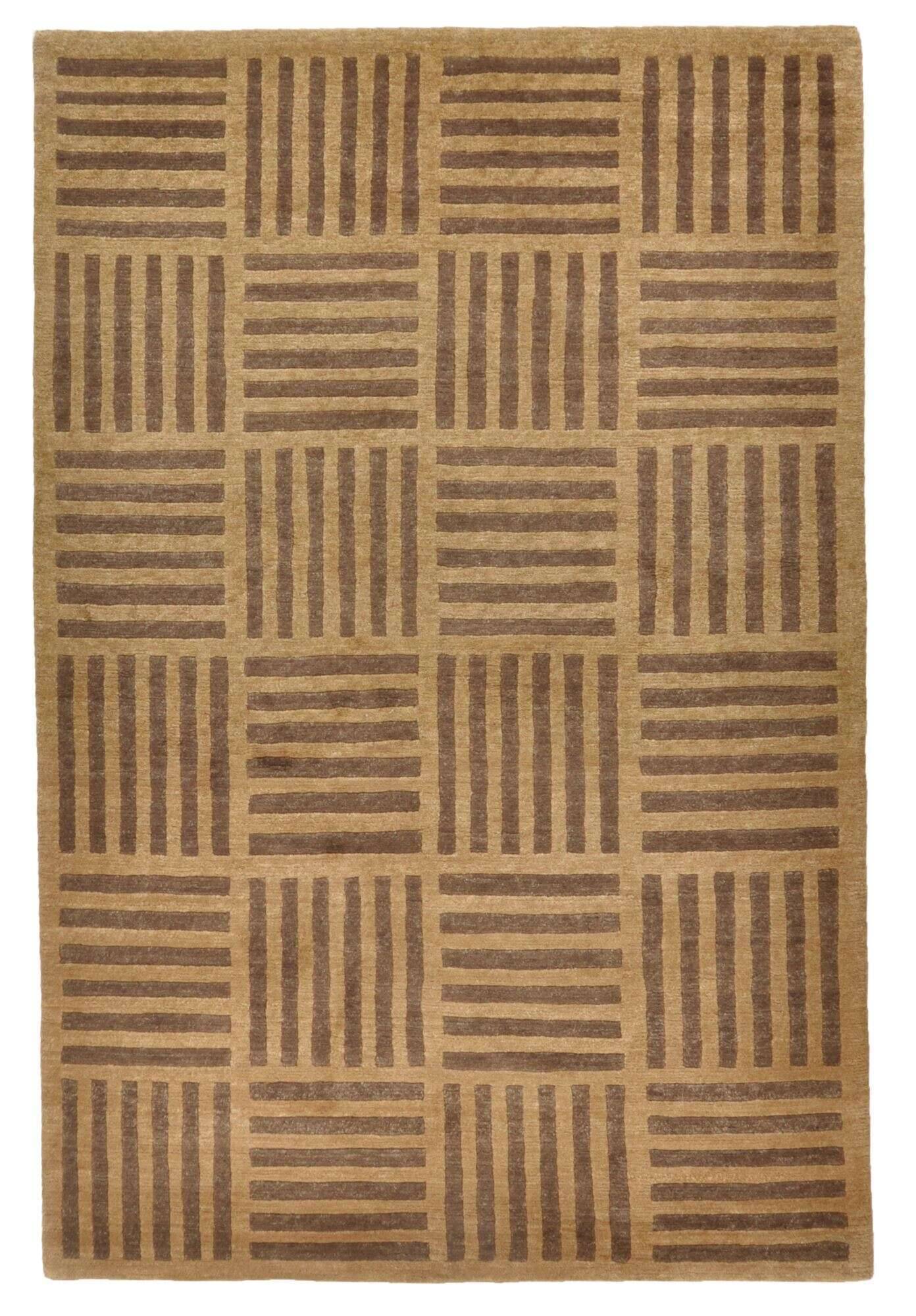 Talonga_RS501_505brownmulti_423874_1 Talonga Nepalteppich ca: 162 x 239 cm Handgeknüpft