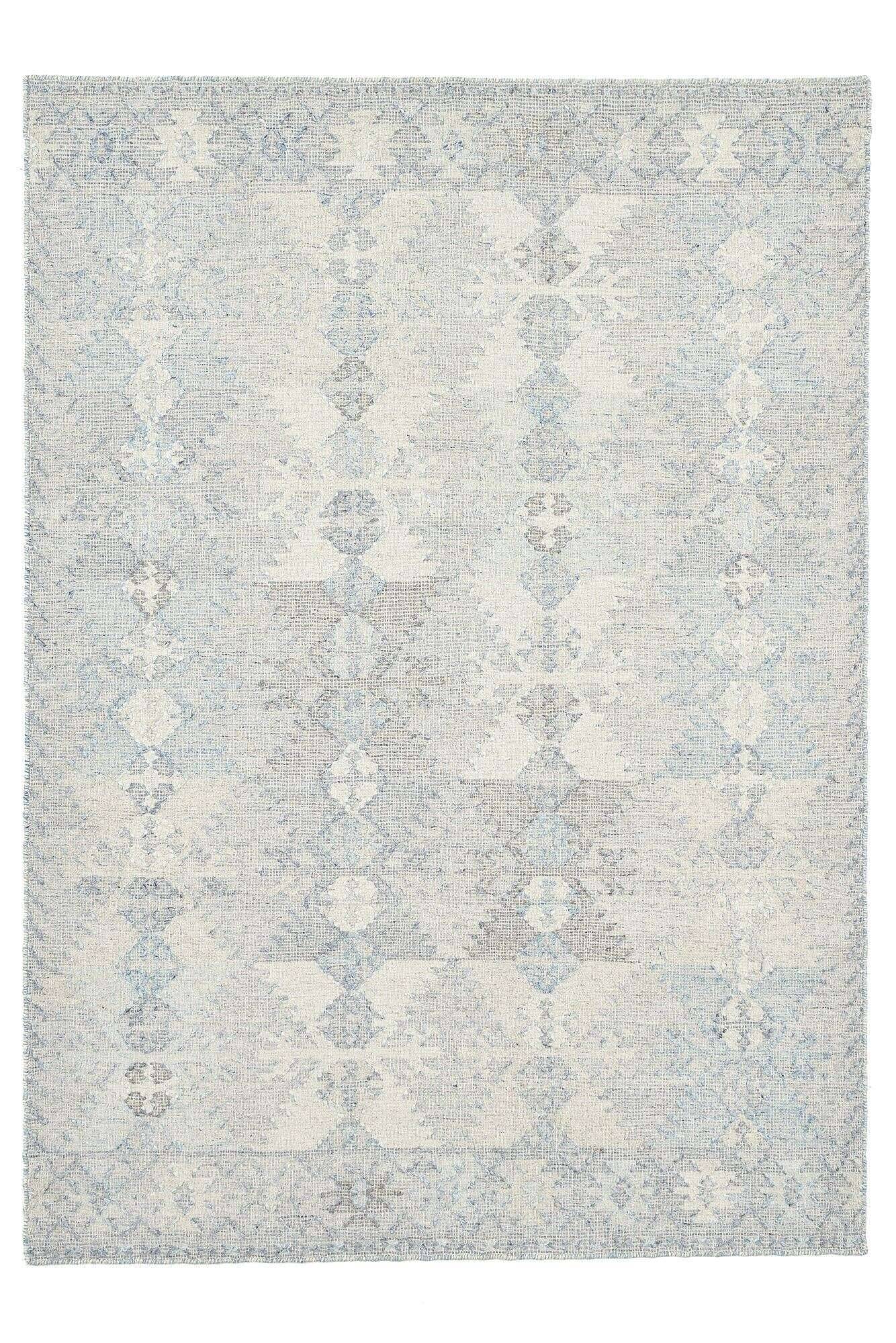 zilch_zo-3906-19_650grey_427748_1 Handwebteppich Zilch Schurwolle Kelim Modern Grau 160x230cm