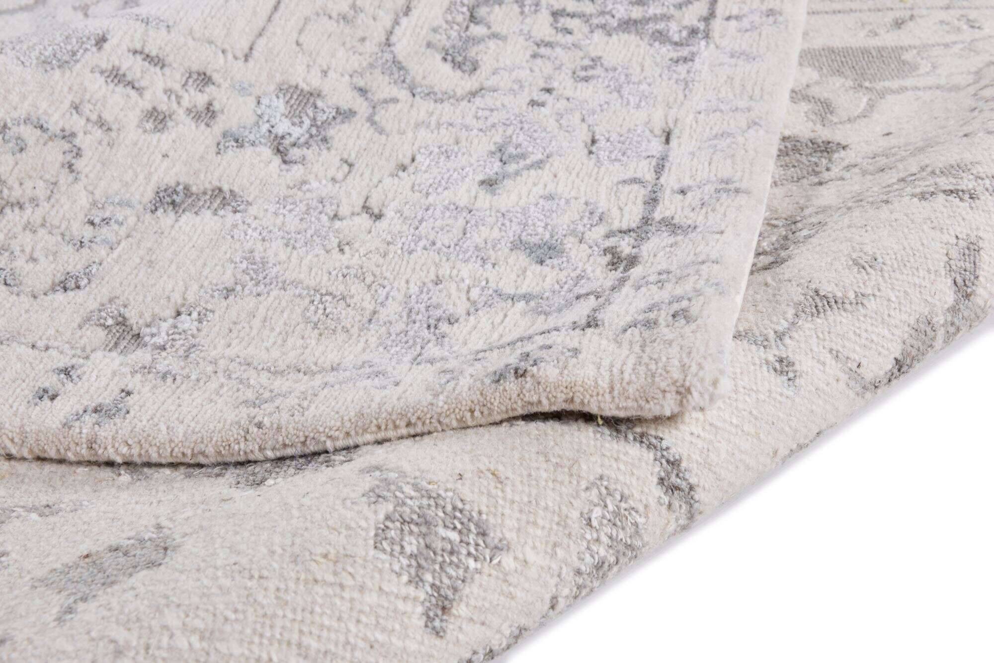 patanalo3010_c3575_567beigesilver_416944_9 Nepal Teppich Patan Alo 30/10 Seide Wolle Design 244x303cm