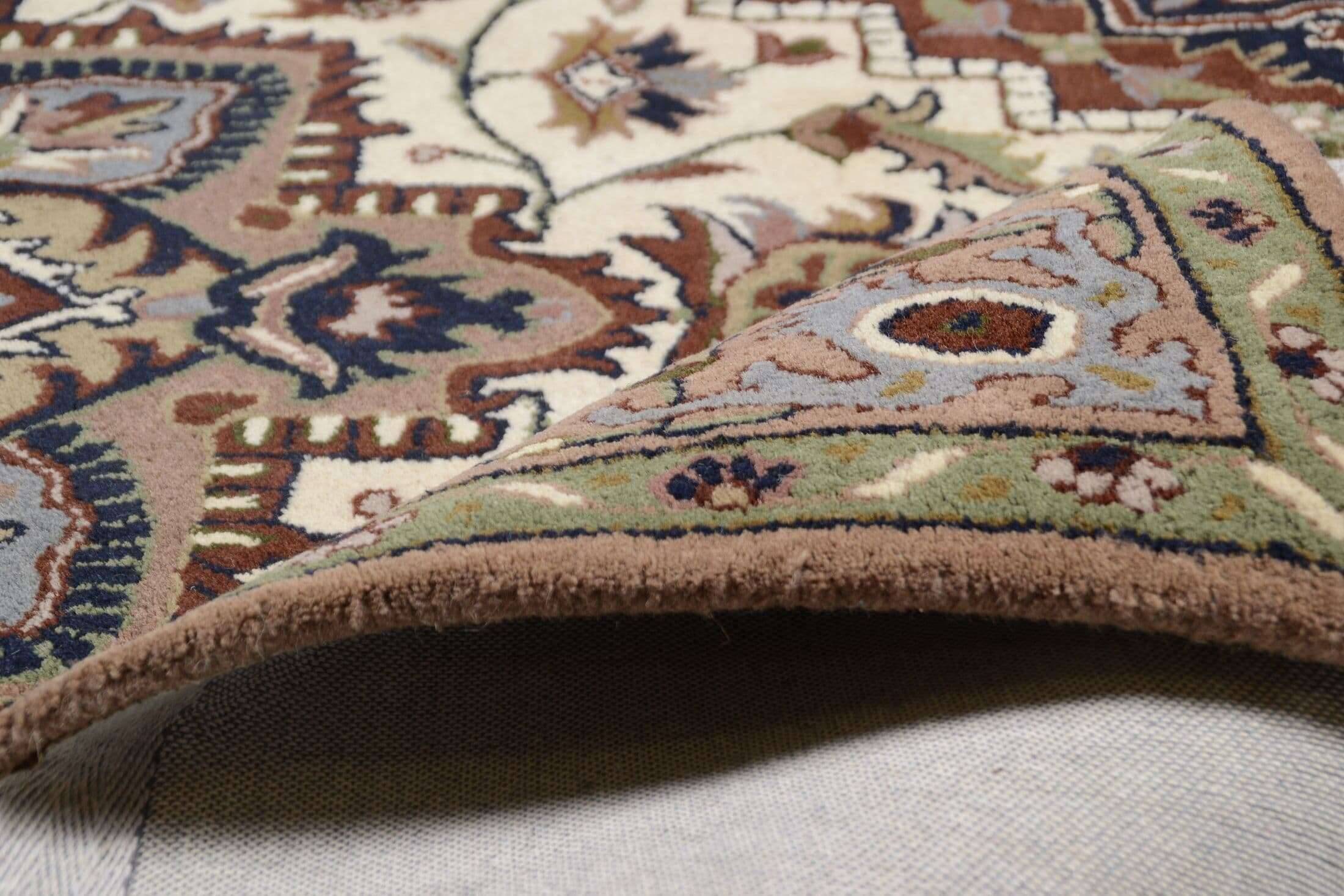Royal_heriz_cremebraun_300414_97guhIHkaZSqVD Royal Heriz Handgetuftet Orientteppich Wolle