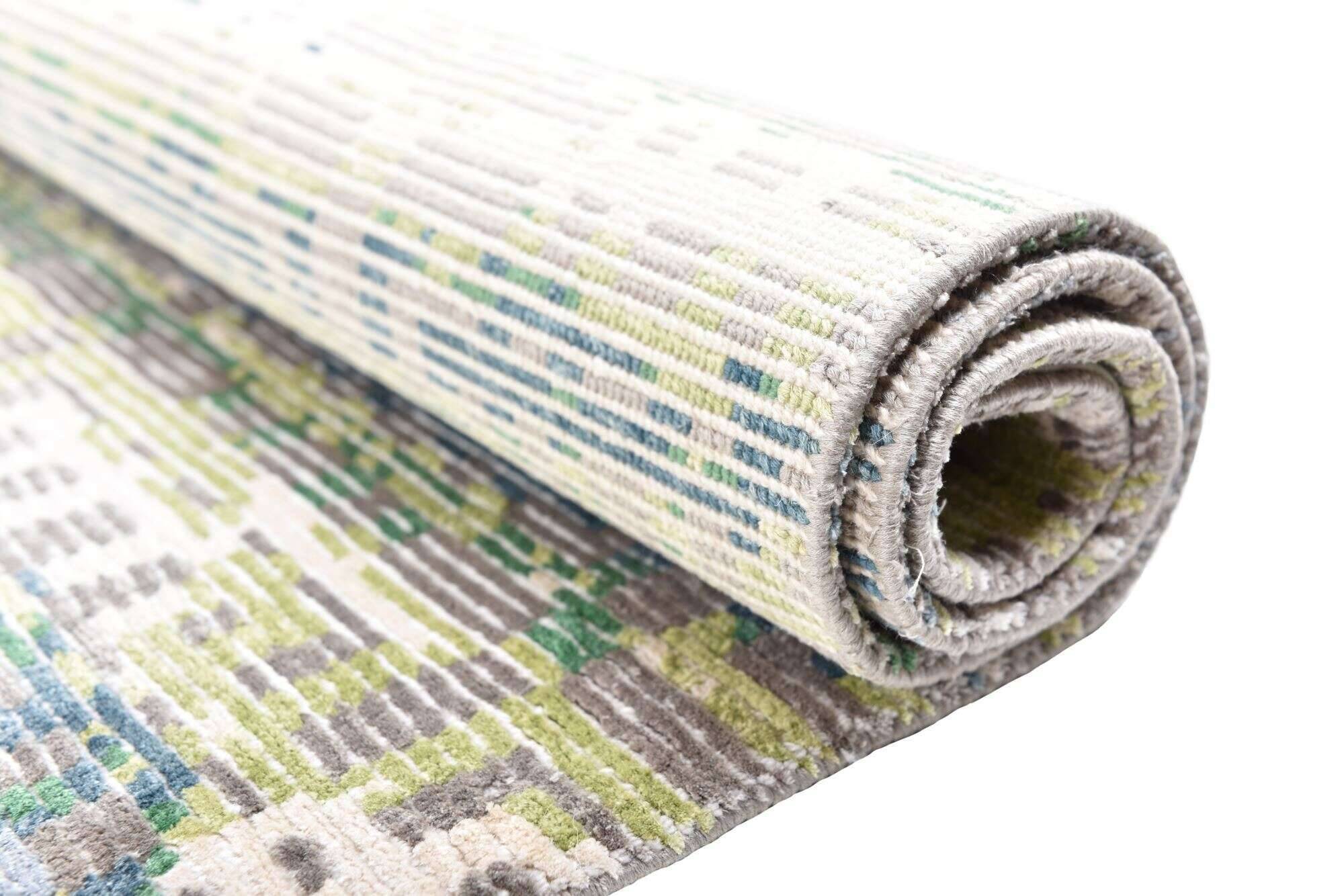 ribeyesilk60_c3301_305greenmulti_404990_11 Nepal Teppich Rib Eye Silk 60 Wolle Seide Design Unikat 245x309cm