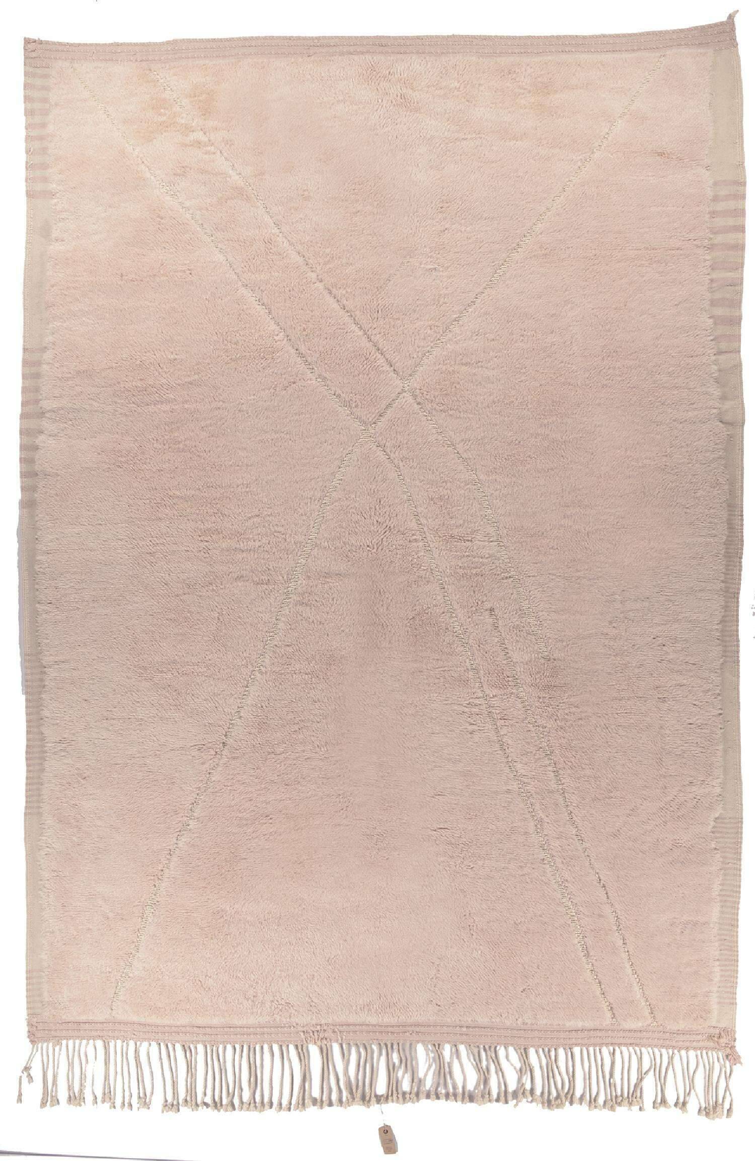 BeniOurain_RR915_250rose_418796_1 Beni Ourain Legends Antik Teppich natur 170x356 cm