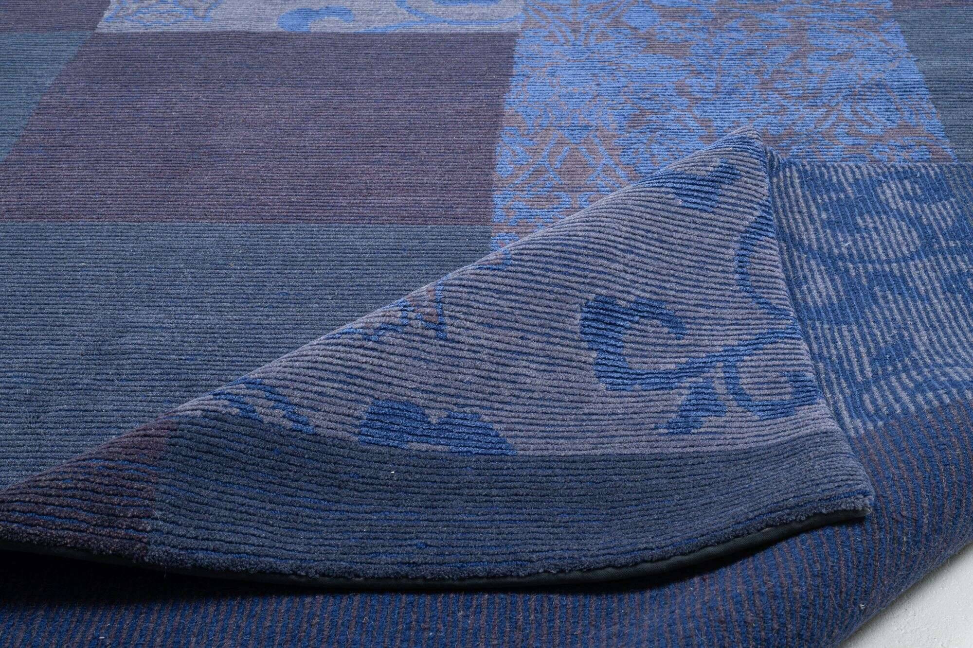 ribeyesilk60_c504_703blue-multi_110626_9 Nepal Teppich Rib Eye Silk 30 Wolle Seide Design Unikat 259x306cm