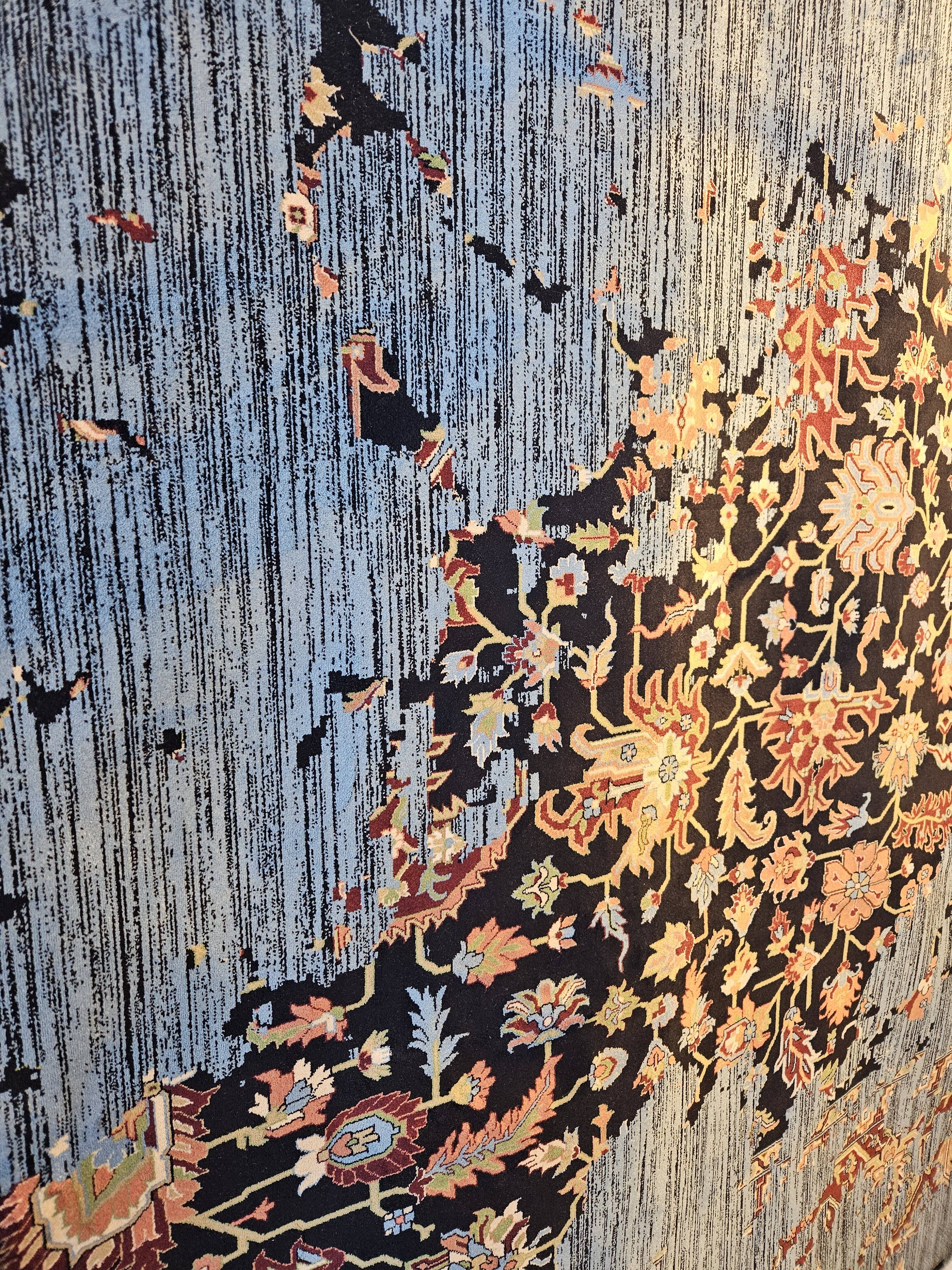 Modern Orientteppich 200x300 cm blau-multi "EINZELSTÜCK" Modern Orientteppich 200x300 cm blau-multi "EINZELSTÜCK"