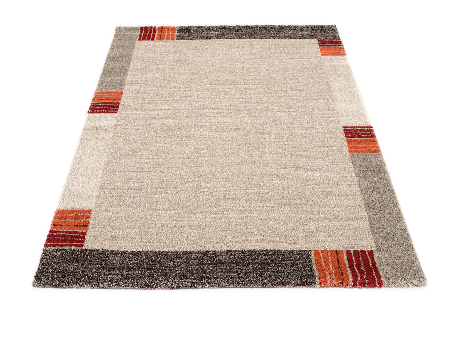 CAF01-676-5 Teppich Castle Flora Teppich Modern mit Bordüre Hochflor Teppich