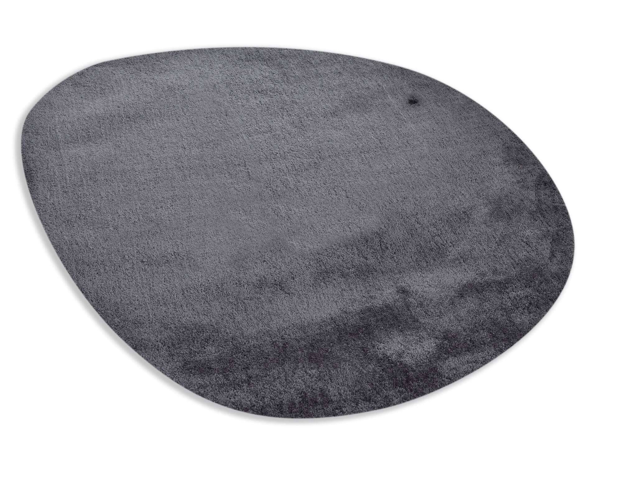 Cozy_uni_pebble_601anthracite_426113_2 Tom Tailor COZY PEBBLE UNI Teppich Formteppich