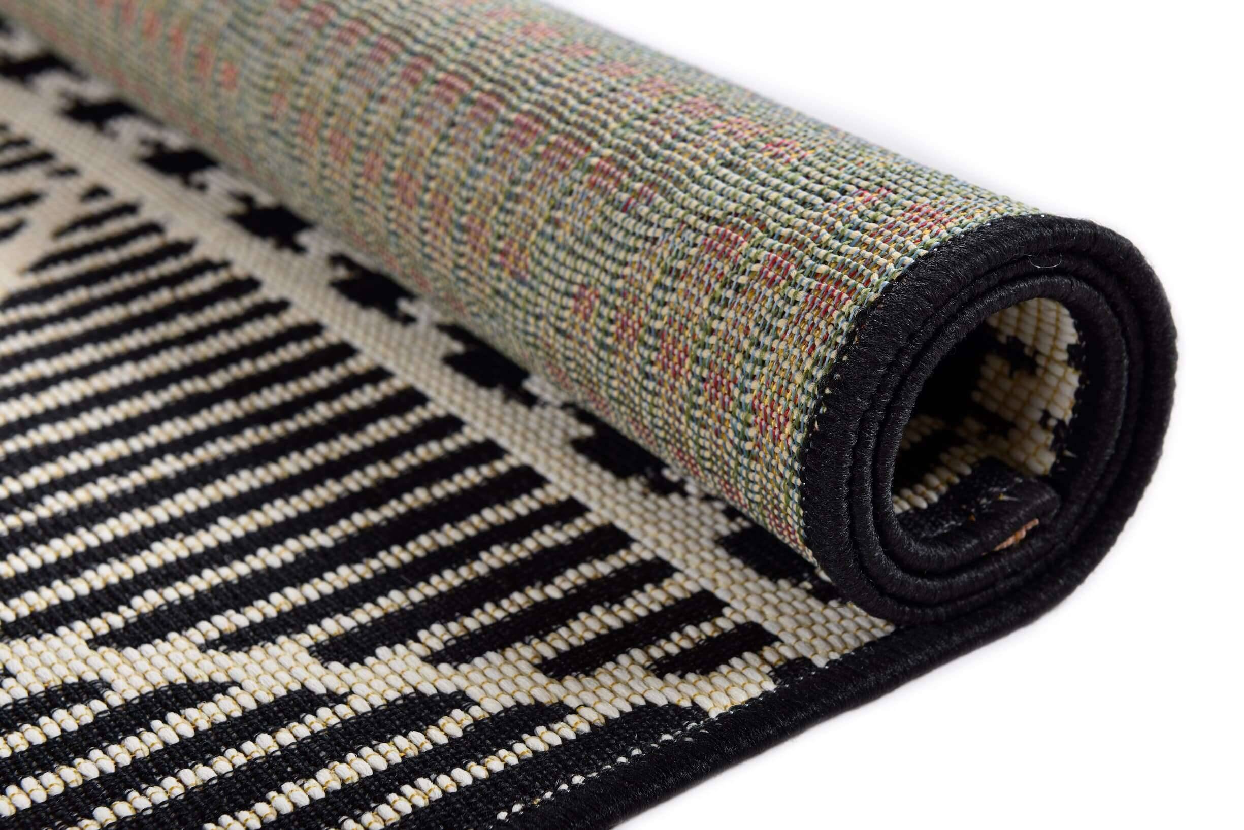 FunkyOutdoor_Geometric_600black_426432_11 Tom Tailor FUNKY IN- OUTDOOR Teppich Geometric Flachgewebe