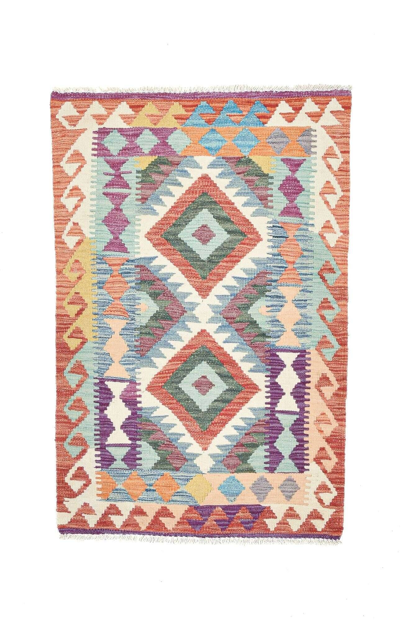 tablashah_5489_800multicolor_434920_1 Handgewebter Kelim Teppich Tablashah Schurwolle bunt 082x126cm