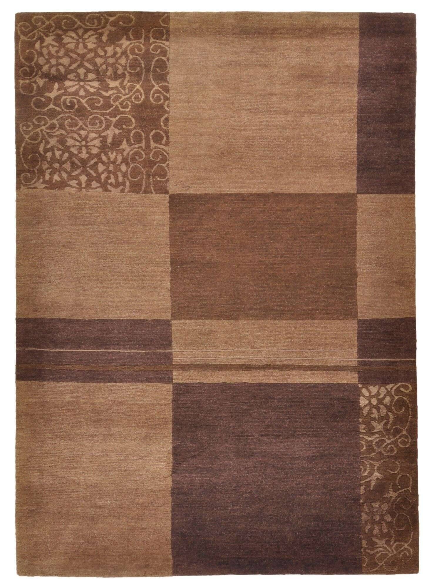 TalongaSilk_RSK545_505brownmulti_414512_1 Talonga-Silk Nepalteppich ca: 170 x 240 cm Handgeknüpft
