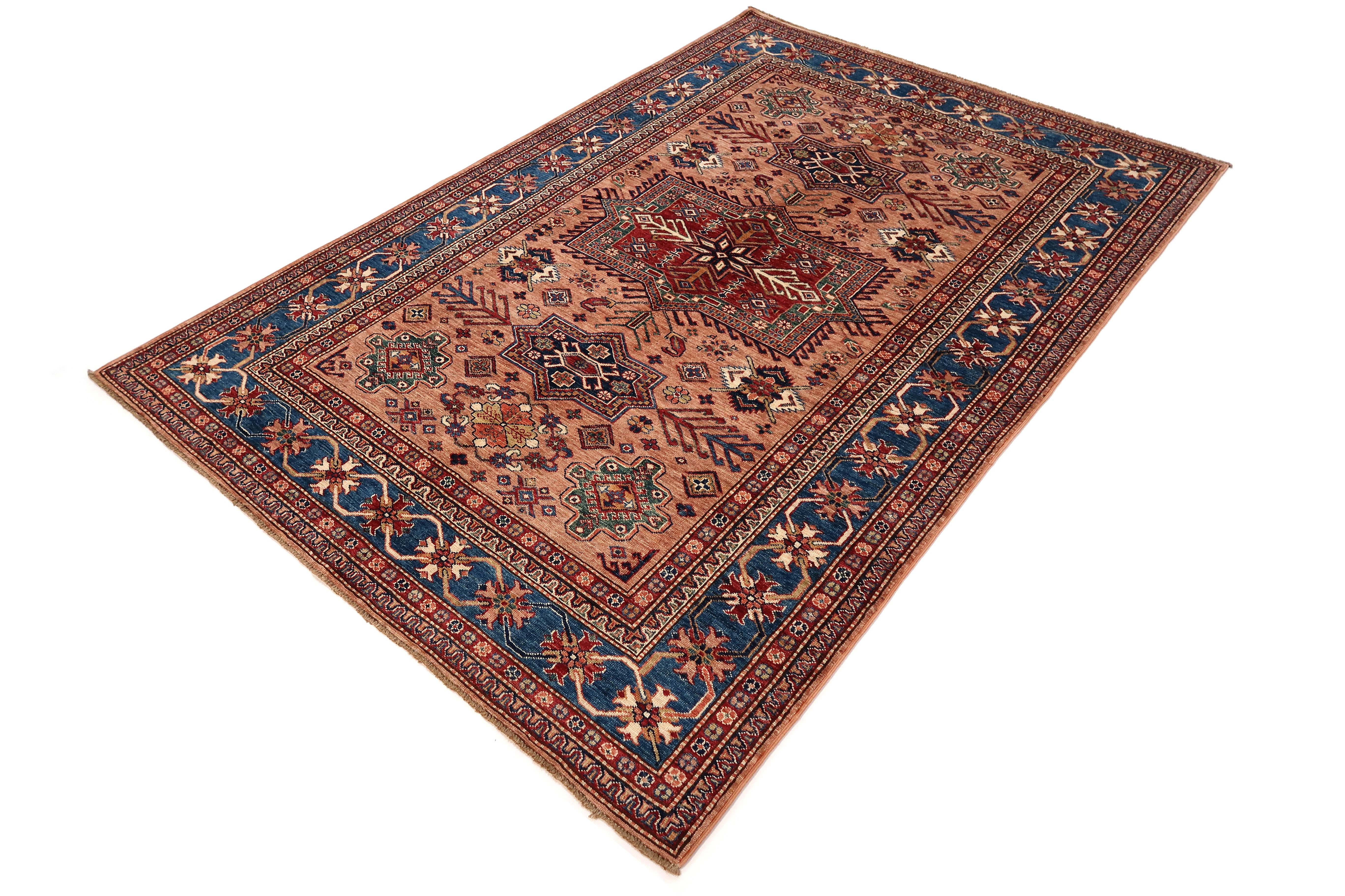 Kazak super Orientteppich Handgeknüpft 166 x244 cm Schurwolle