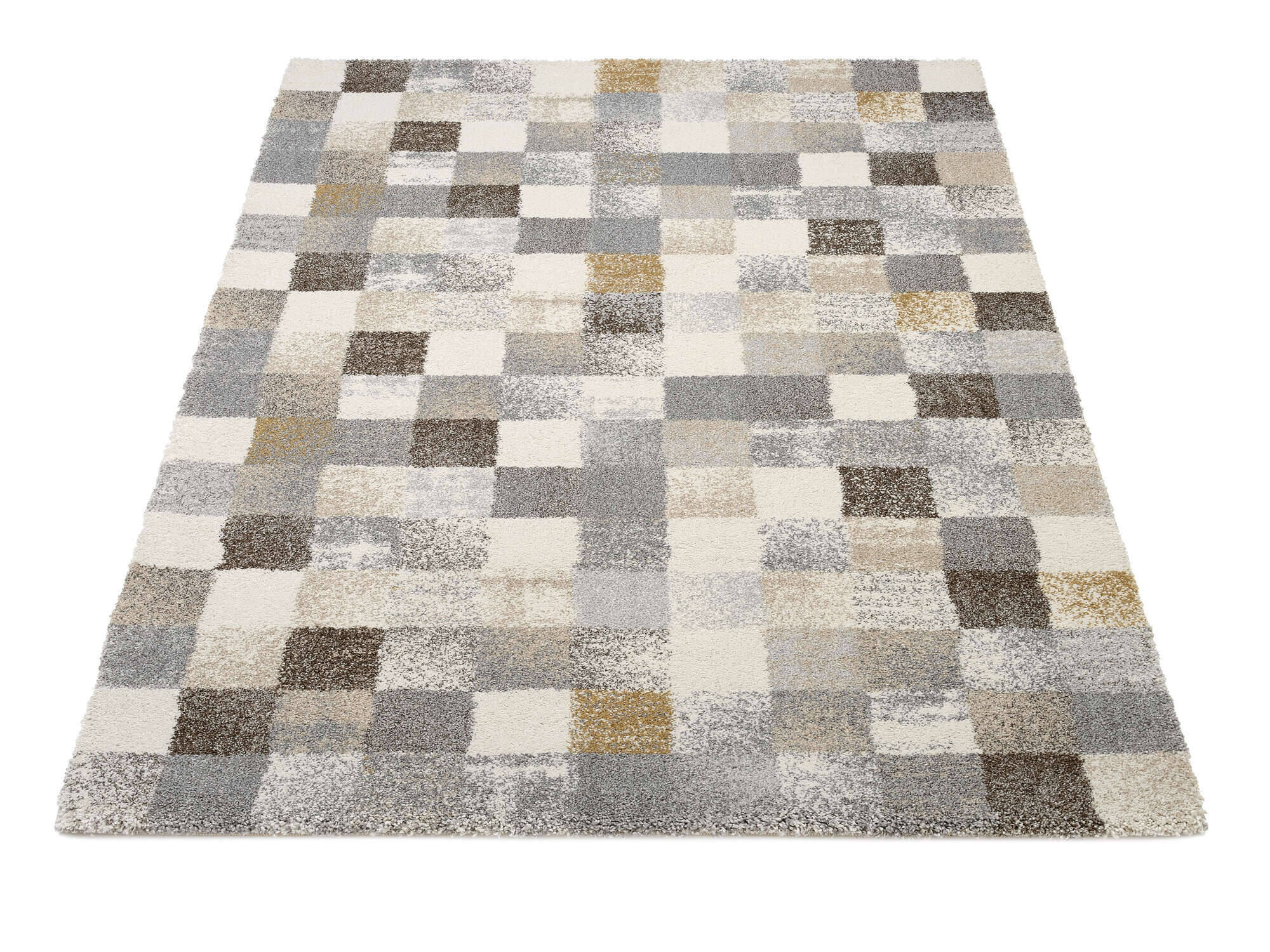 NVI02-912-5 New Villa Squares Teppich Modern Hochflor