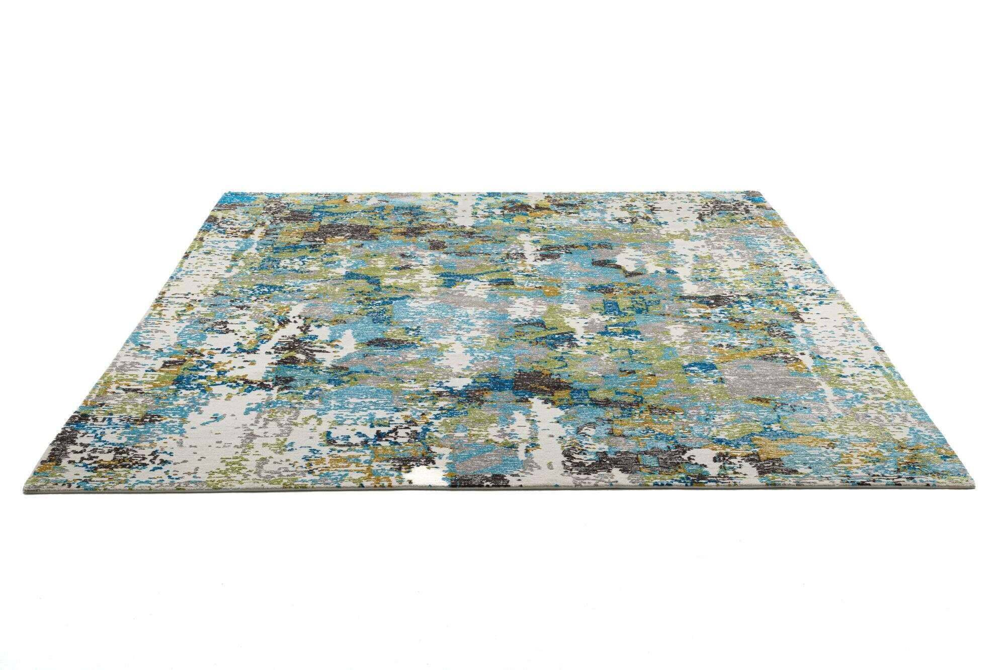 ribeyesilk60_c2395_703blue-multi_111223_22 Nepal Teppich Rib Eye Silk 60 Wolle Seide Design Unikat 243x307cm