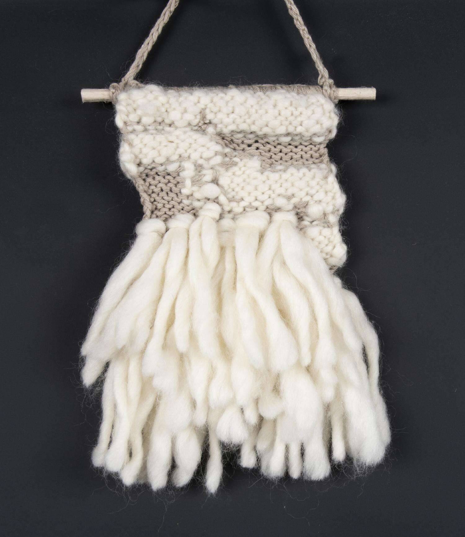 MINIWALLI_WALLART_559BEIGEGREY_418297_1 Wandteppich beige Nepal 023x040 cm Handgearbeitet