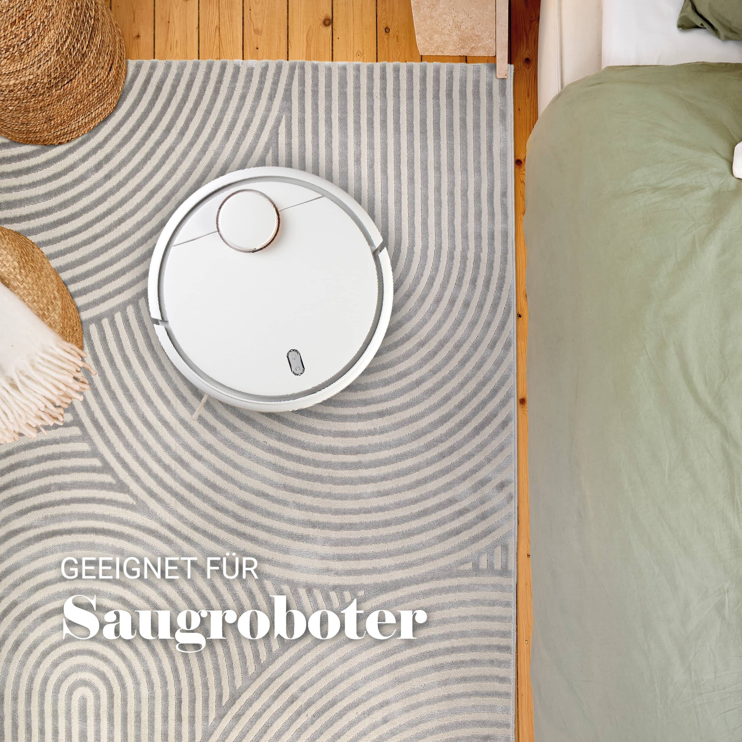 Vintageteppich Jules D.253 C. 004 Kringel silber Vintageteppich Jules D.253 C. 004 Kringel silber