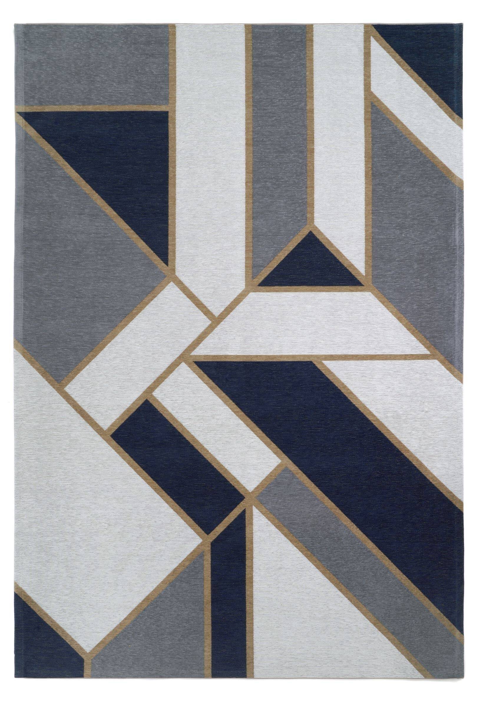 Moderner Teppich GATSBY DARK BLUE - Waschbarer Teppich