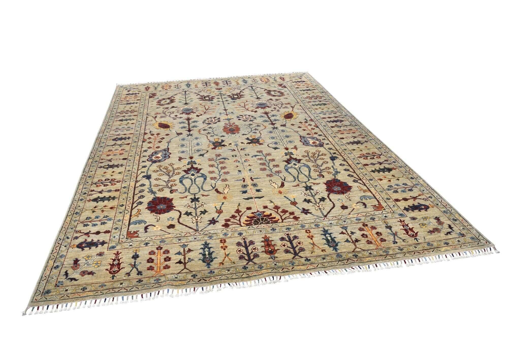 kandashah_1321_656lightgrey_427146_2 Orientteppich Kandashah 207x293cm Teppich Handgeknüpft Schurwolle