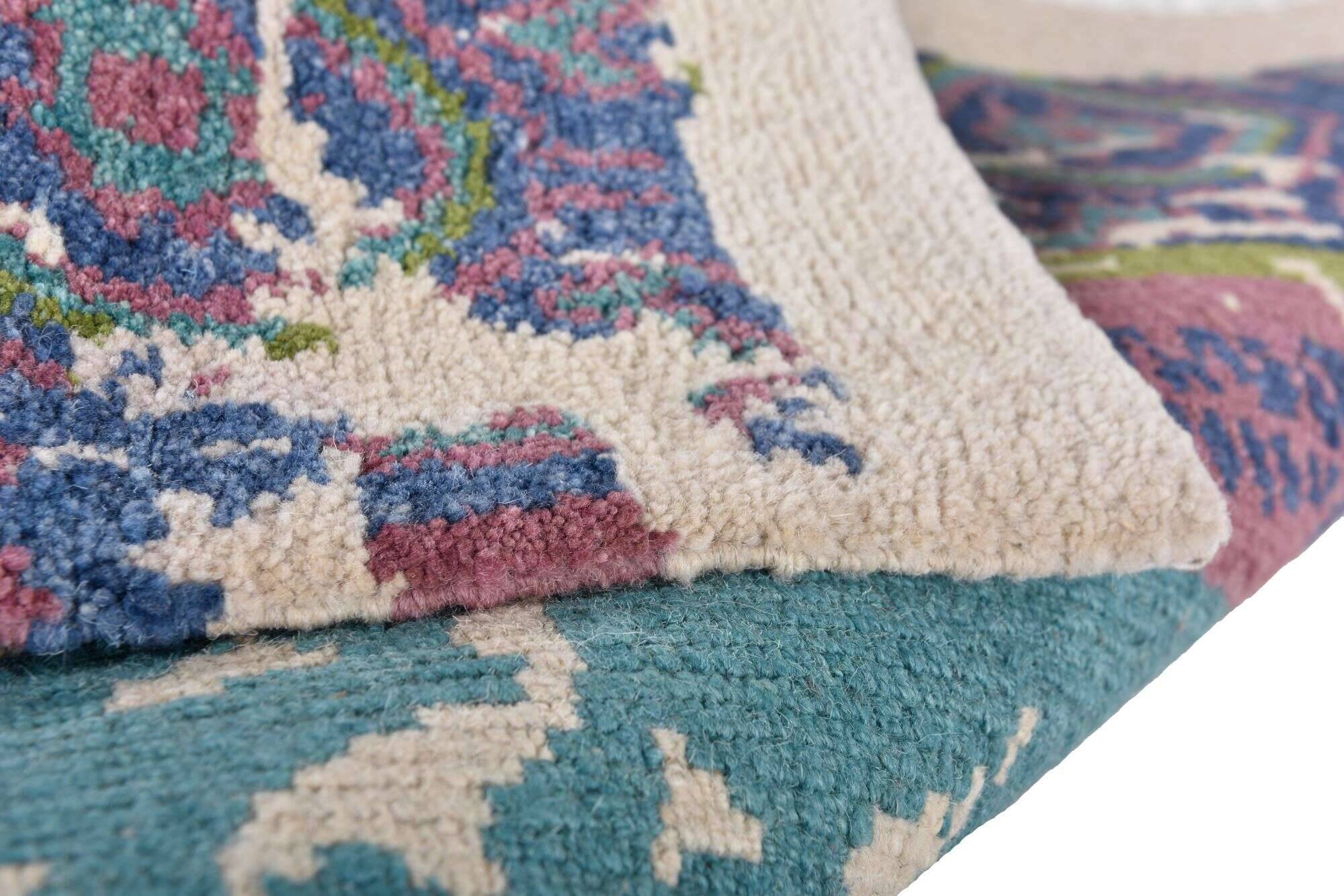 sangri_rs599_565bluecream_110791_9 Sangri Nepal Teppich reine Wolle Wunschmaß