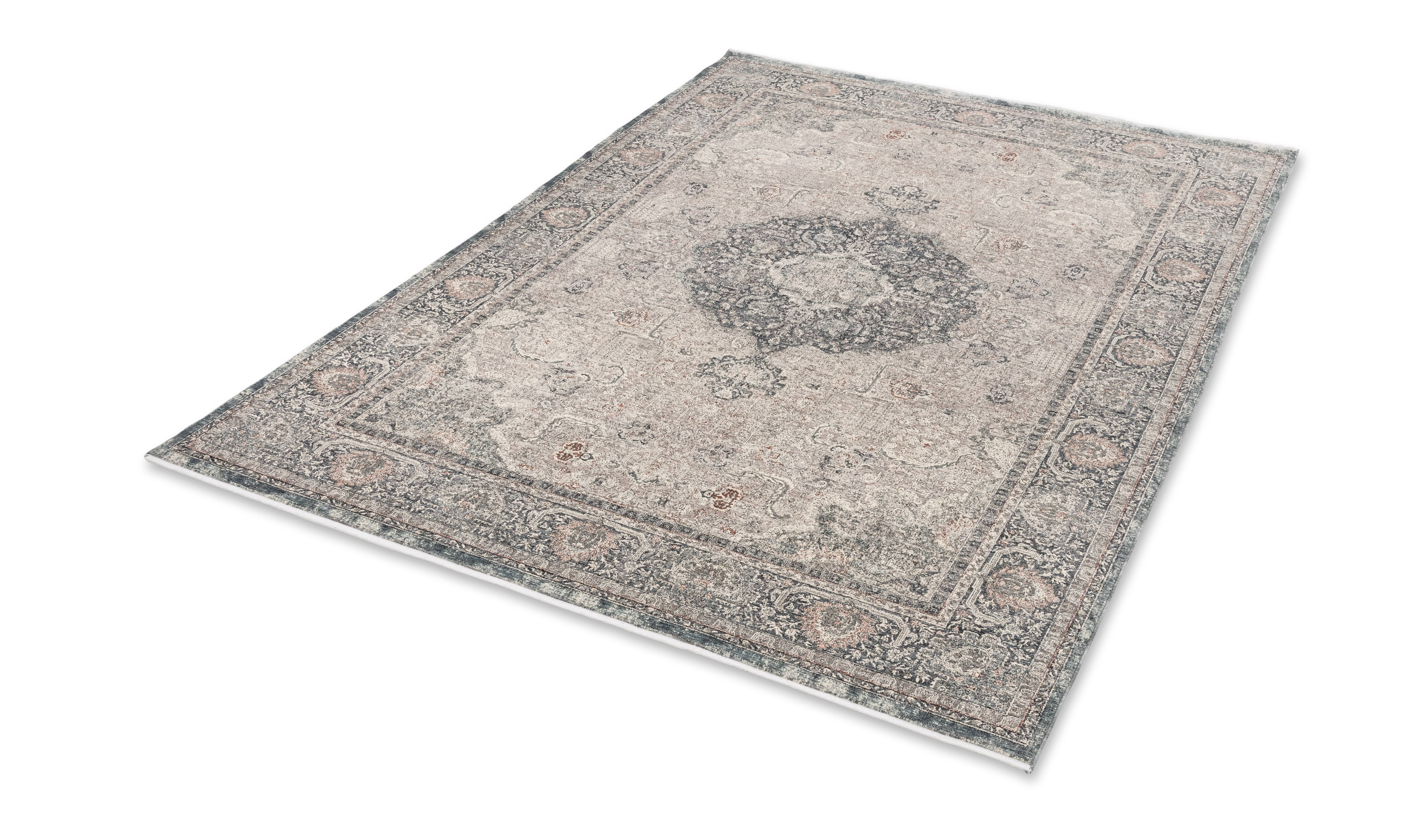 Tropea ca.200x290cm D.243 C.020 Medaillon blau Tropea ca.200x290cm D.243 C.020 Medaillon blau