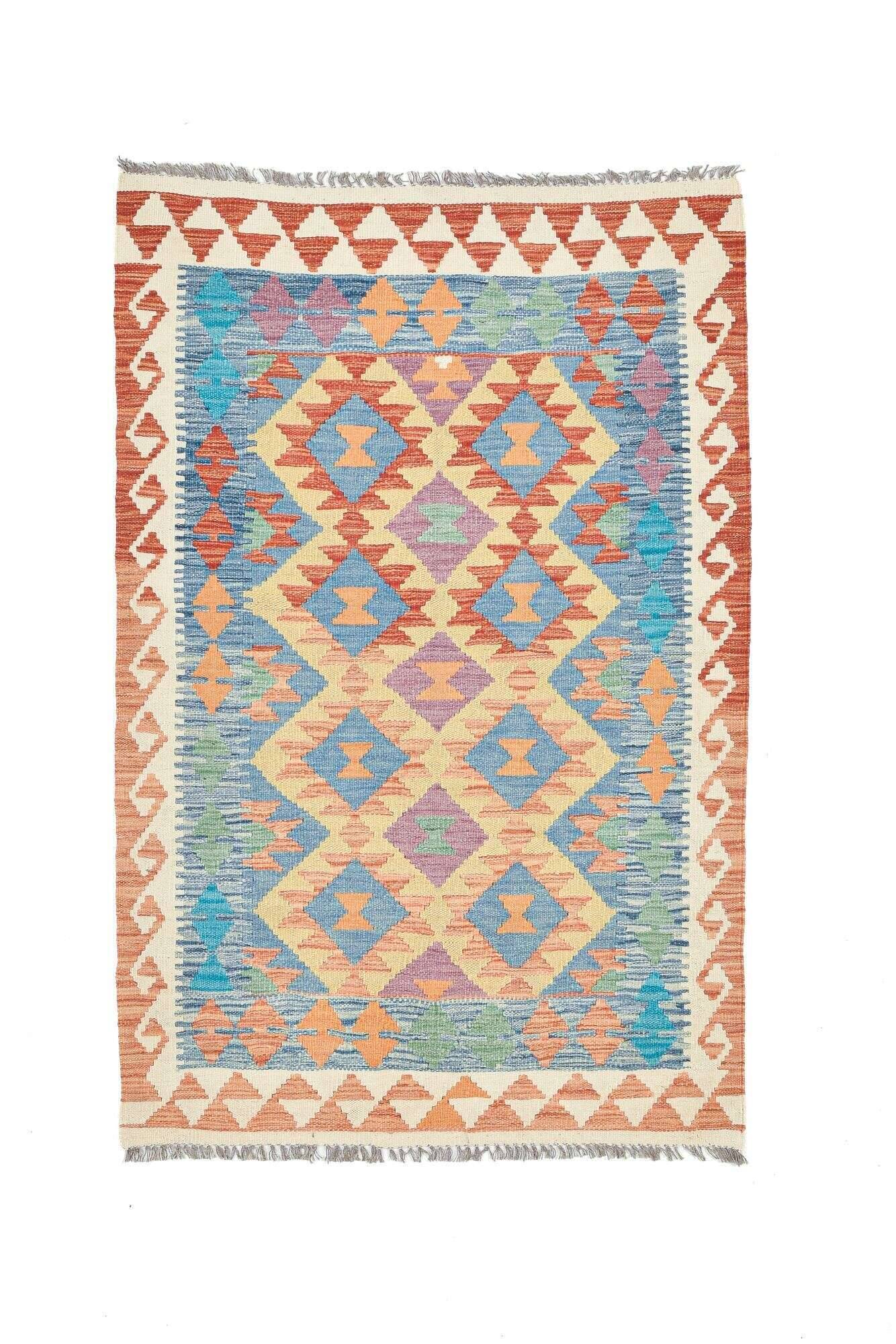 tablashah_3128_800multicolor_434928_1 Handgewebter Kelim Teppich Tablashah Schurwolle bunt 102x155cm