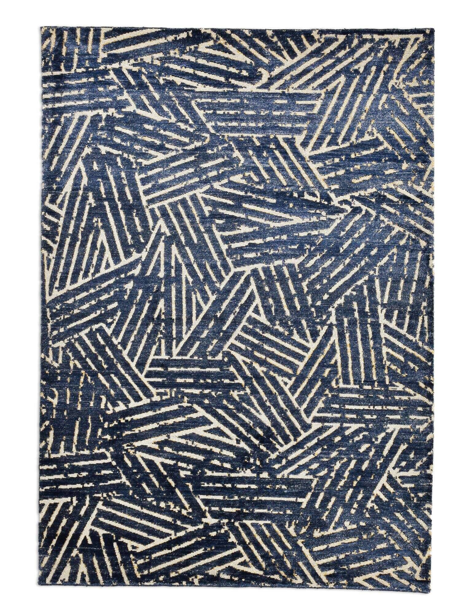 phoenix_zo-2321-19_700blue_416742_1 Moderner Designteppich Phoenix 160x230cm Handgeknüpft blau
