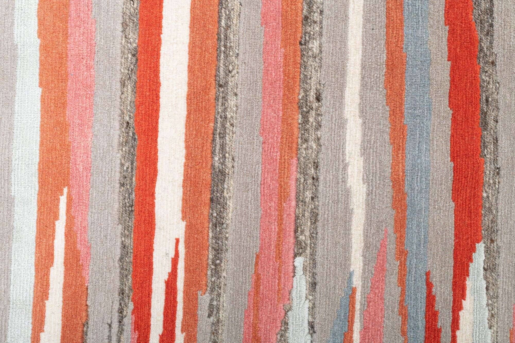 jabusilk_c3868_200red_413197_3 Nepal Teppich Jabu Silk Wolle Seide Design Teppich 245x309cm