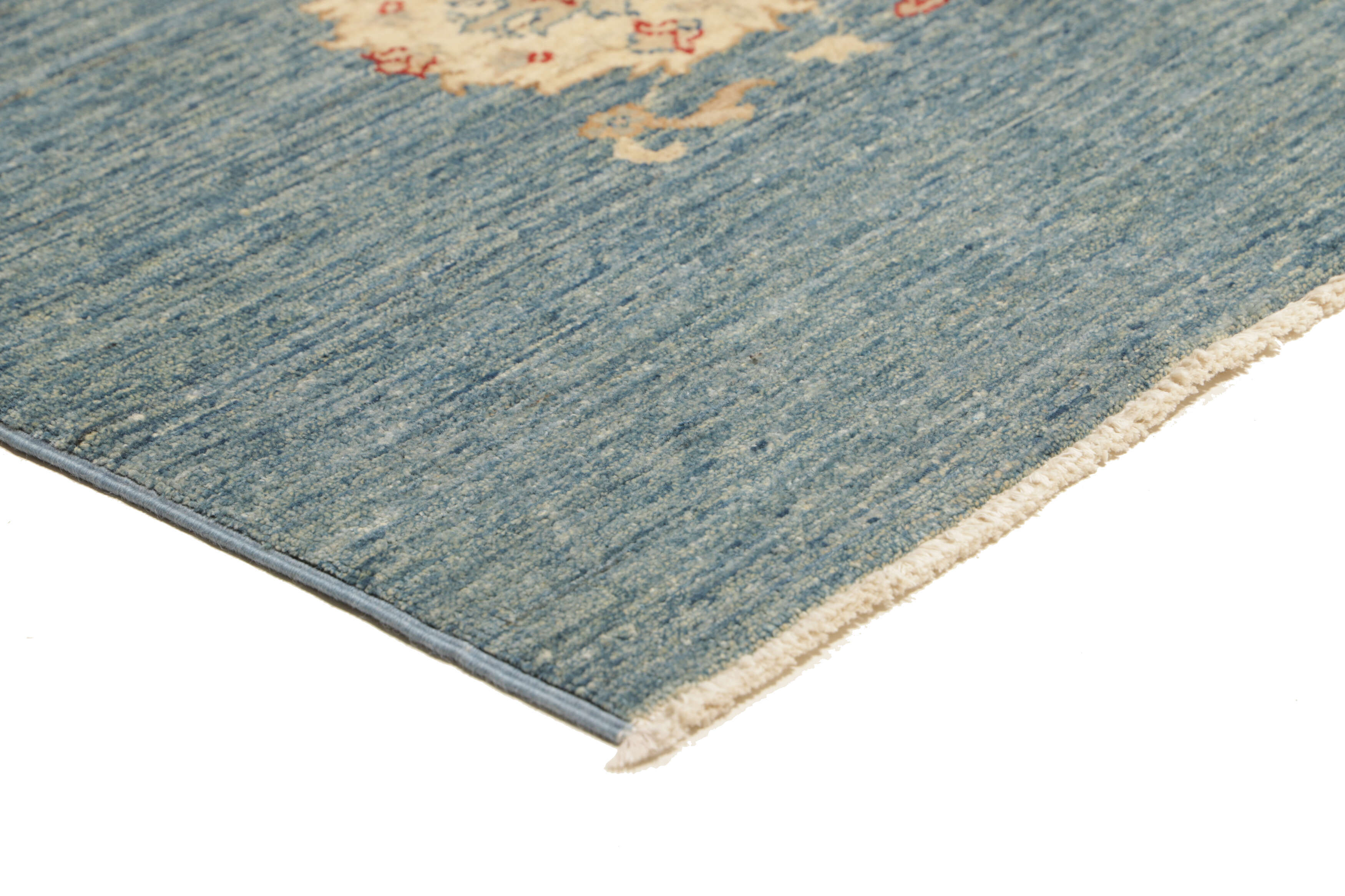 Teppich Ziegler 251 x 296 cm Orientteppich blau - beige Handgeknüpft Schurwolle