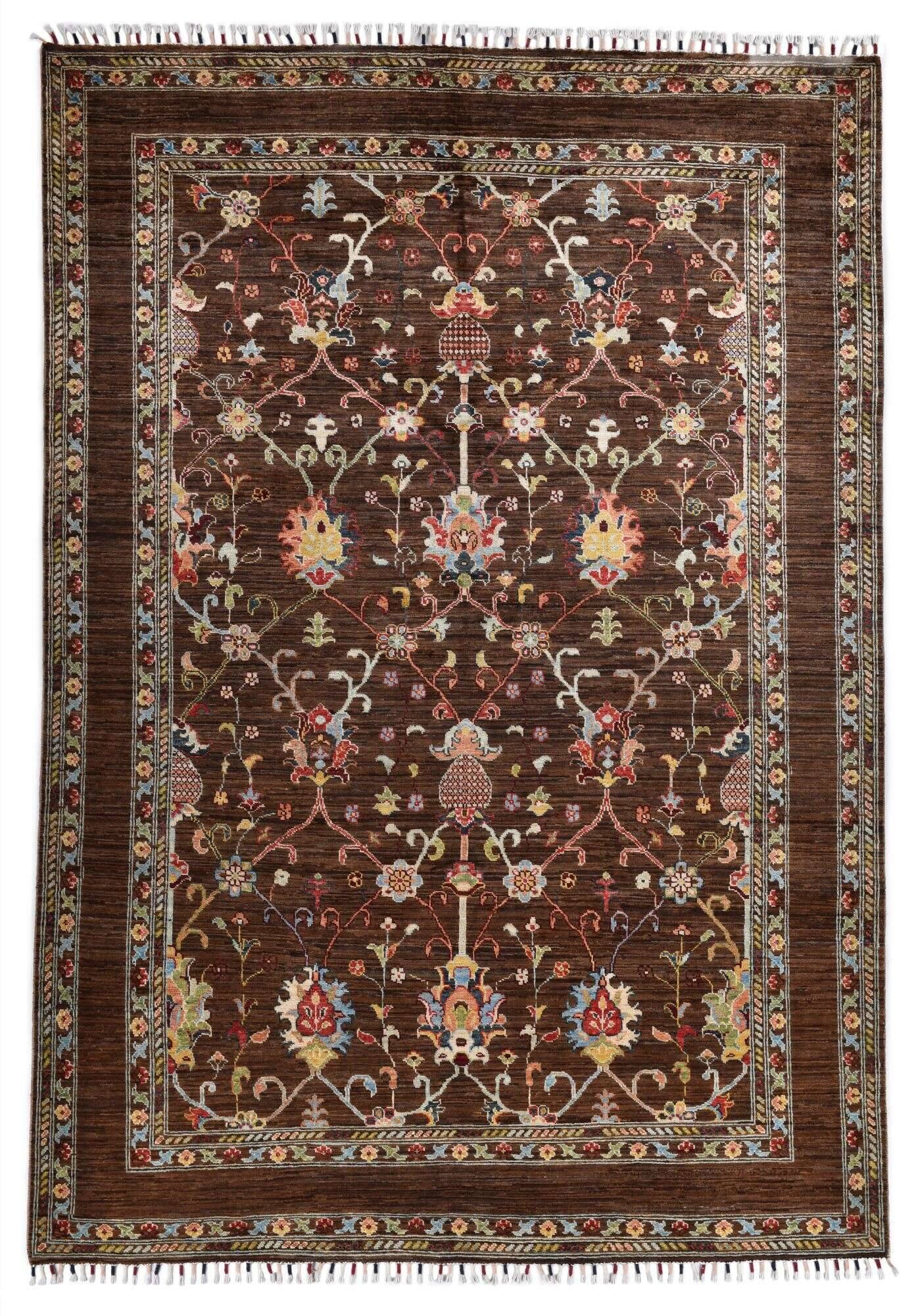Kandashah_0065_502brownmulti_426031_1 Kandashah Ziegler-Teppich ca: 167 x 241 cm Hochwertiger Teppich aus Pakistan