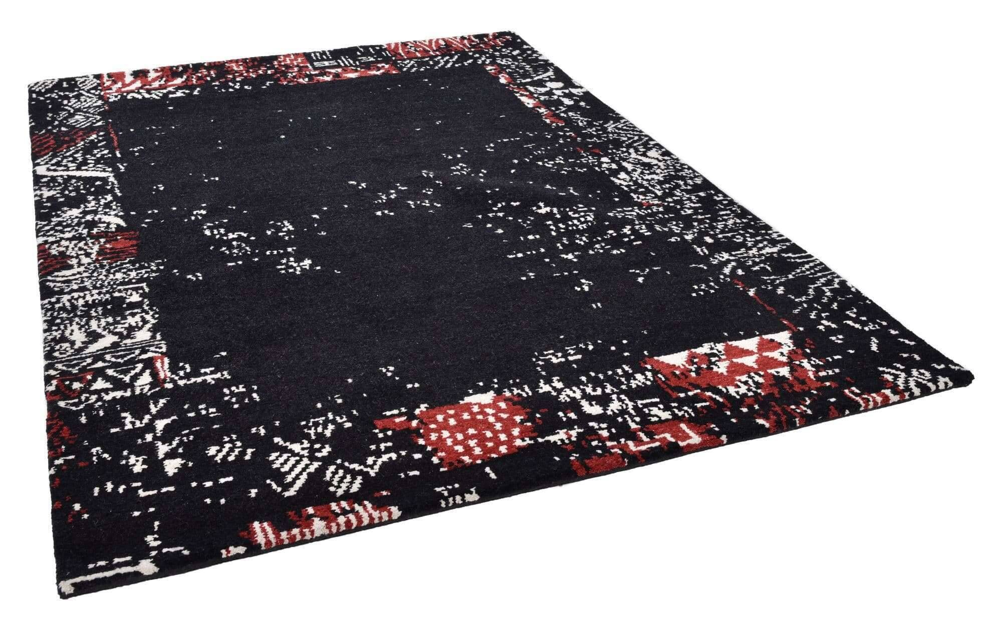 sangri_rs581_610blackmulti_428143_2 Sangri Nepal Teppich 156x233 cm Design RS581 black/multi