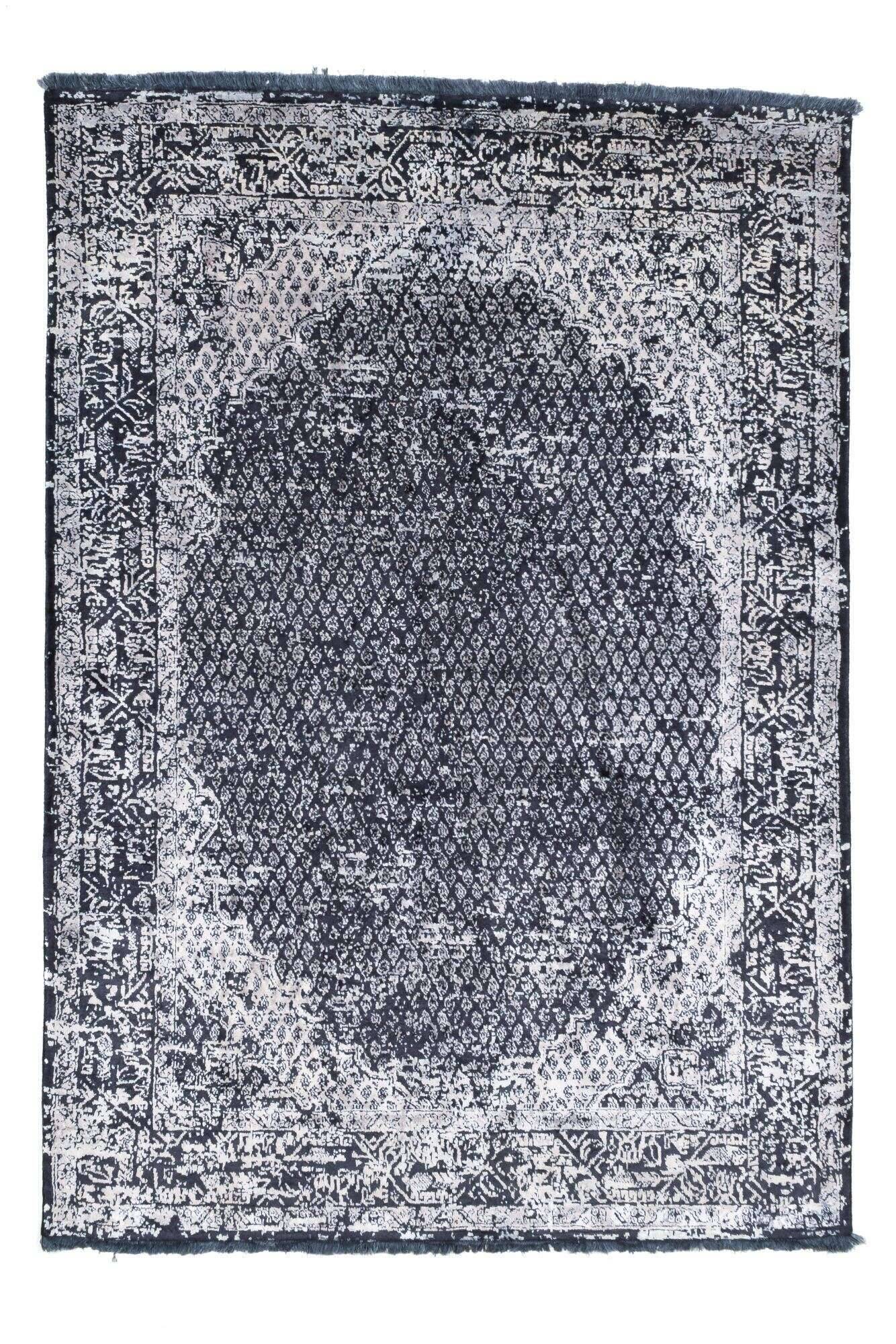 yanbu_m934t_610blackmulti_435776_1 Yanbu Klassischer Vintage Teppich Vikose Handgeknüpft 171x242cm grau