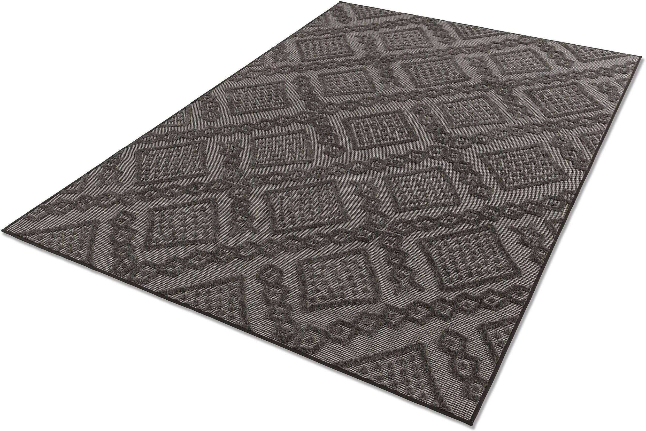 Spring 6302-211-004 In- und Outdoor Flachgewebe Teppich Modern Grau