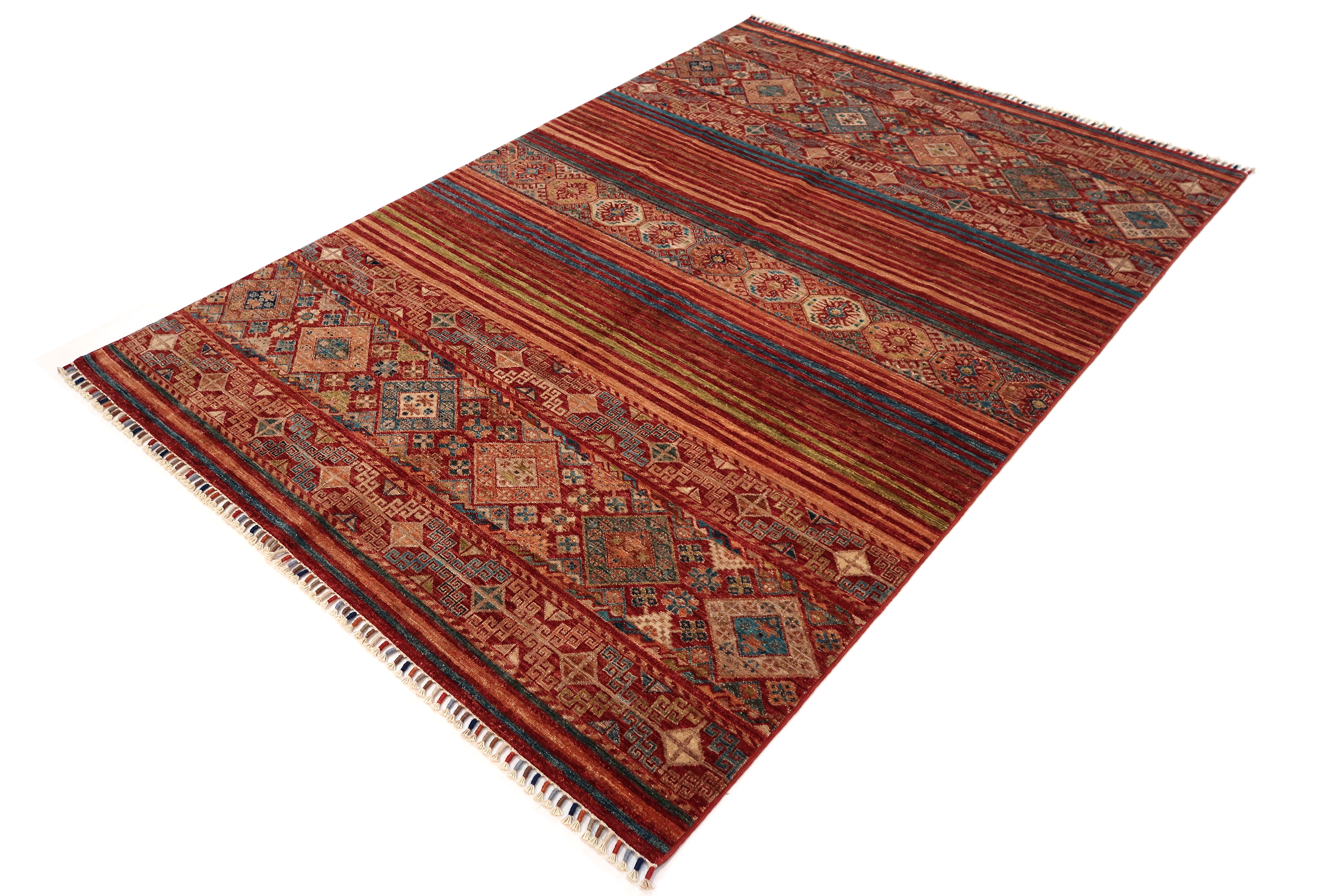 Smaragd Orientteppich Handgeknüpft 167x238 cm Schurwolle