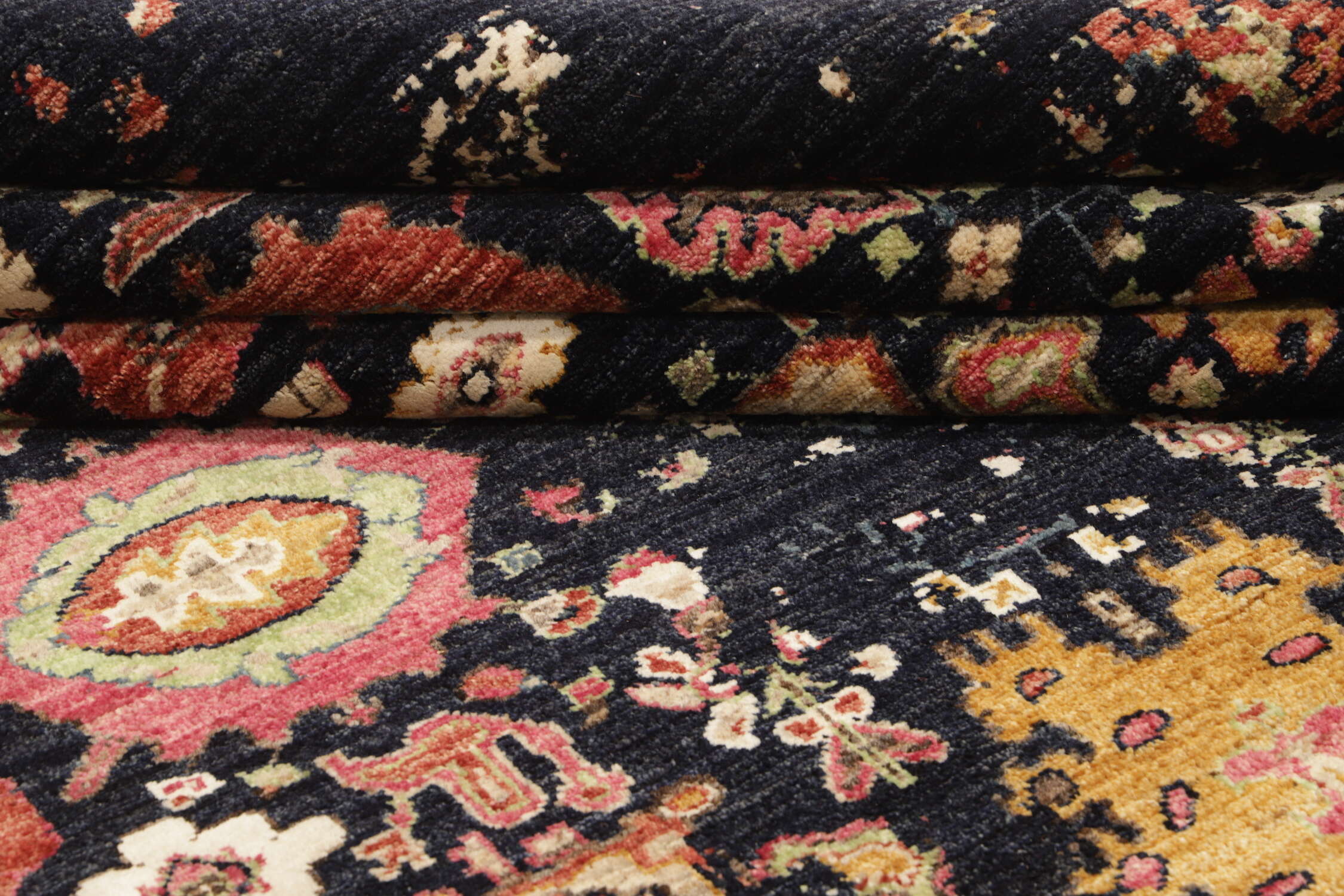 Teppich Ziegler 242x303cm Orientteppich Vintage Handgeknüpft Wolle