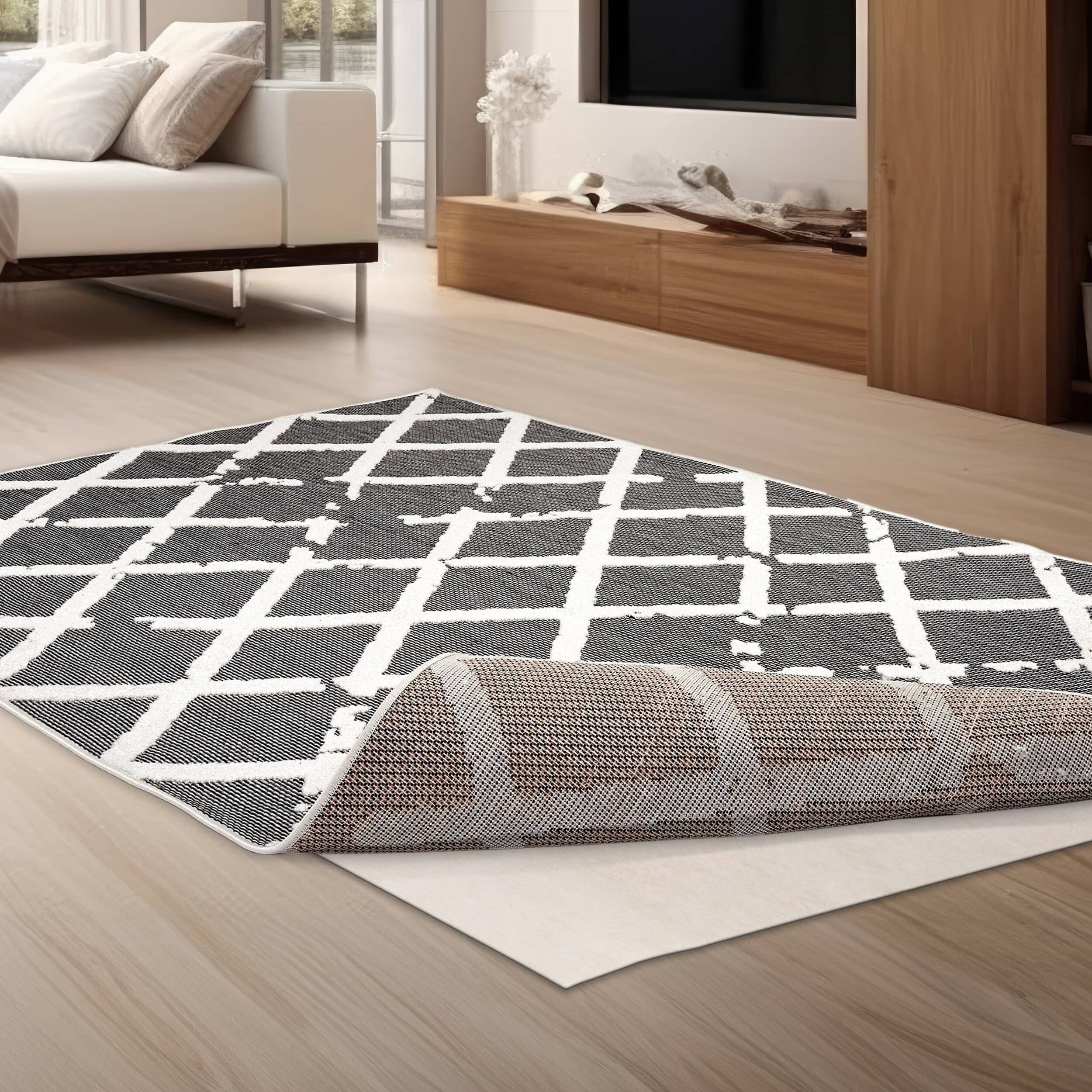 In- und Outdoor Teppich Serina D.251 C.004 Rauten grau/weiß