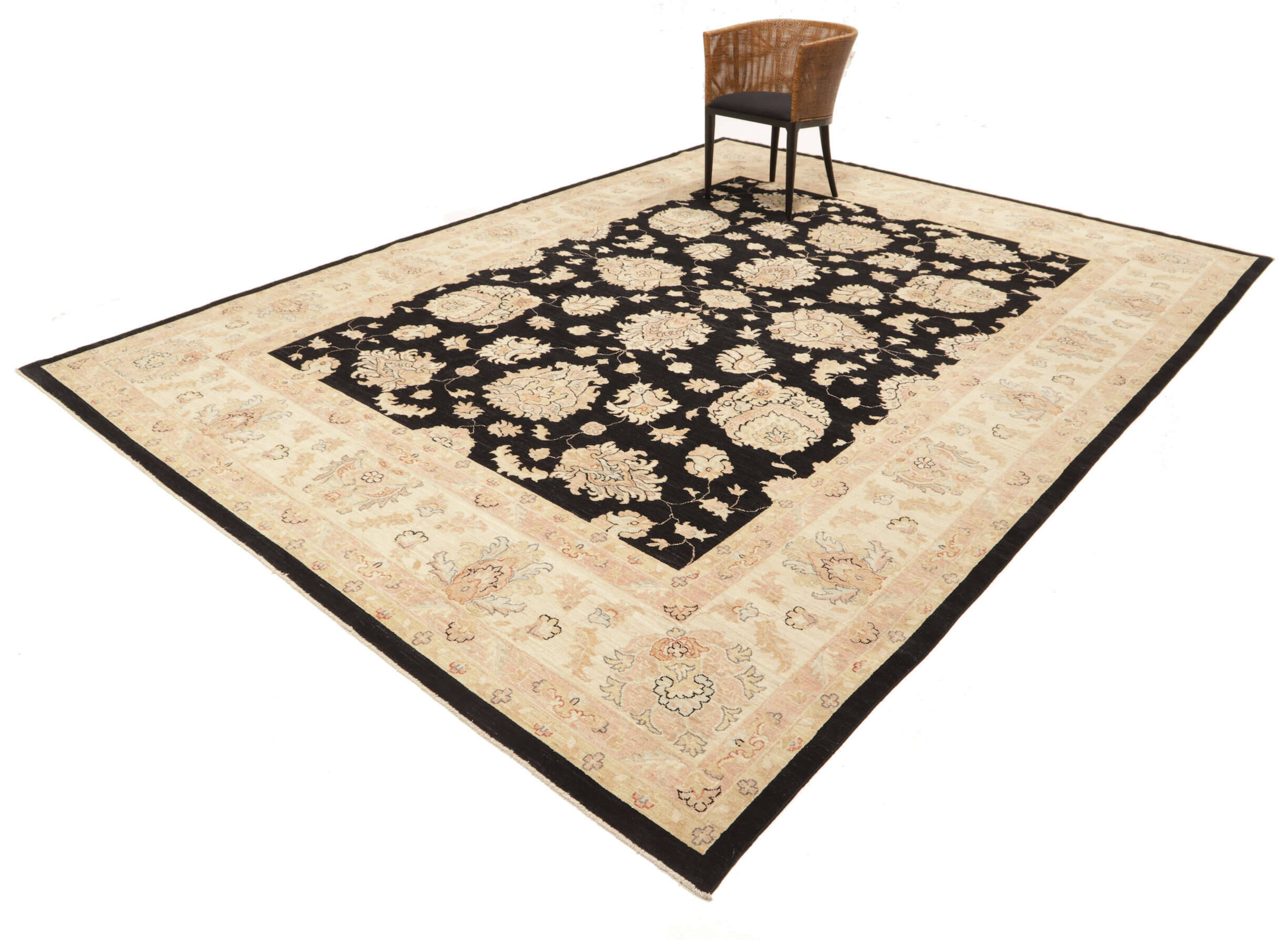 RSN337463-00002 Teppich Ziegler 301 x 400 cm Orientteppich schwarz Handgeknüpft Schurwolle