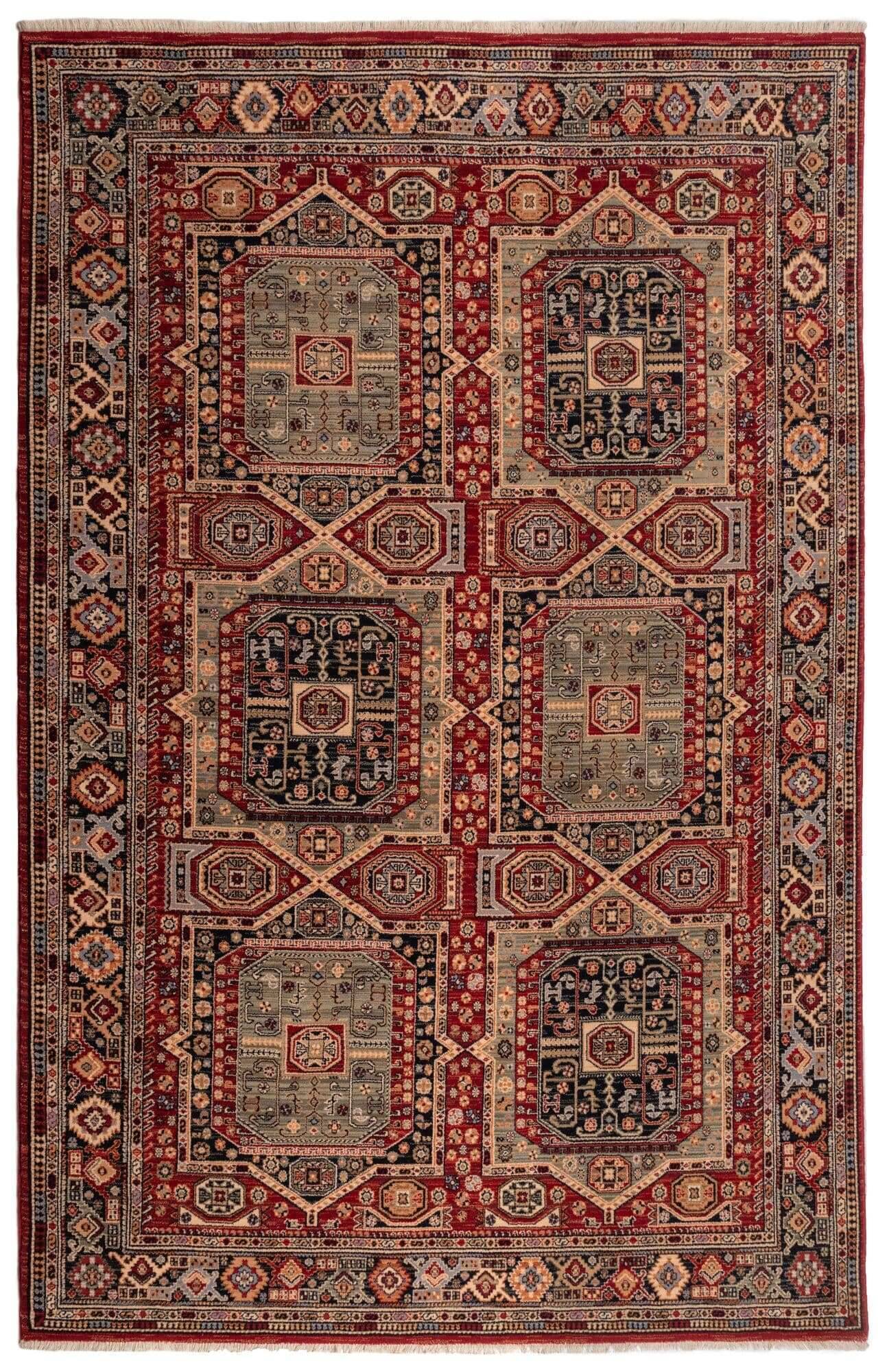 Saharna_7275_205redmulti_422804_1-1 Teppich Saharna 7275 Webteppich aus reiner Wolle