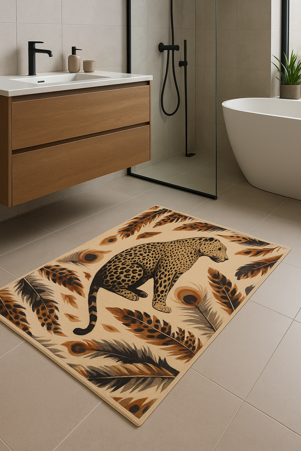 Badematte PANTHER DES ORIENTS Kollektion Julian F.M.Stoeckel
