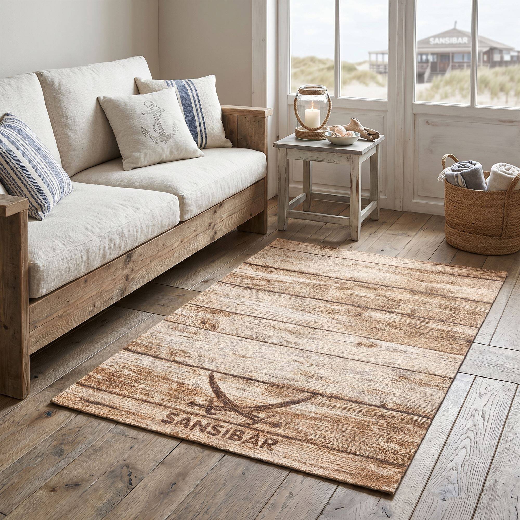 Sansibar Flachgewebe Design Teppich Keitum