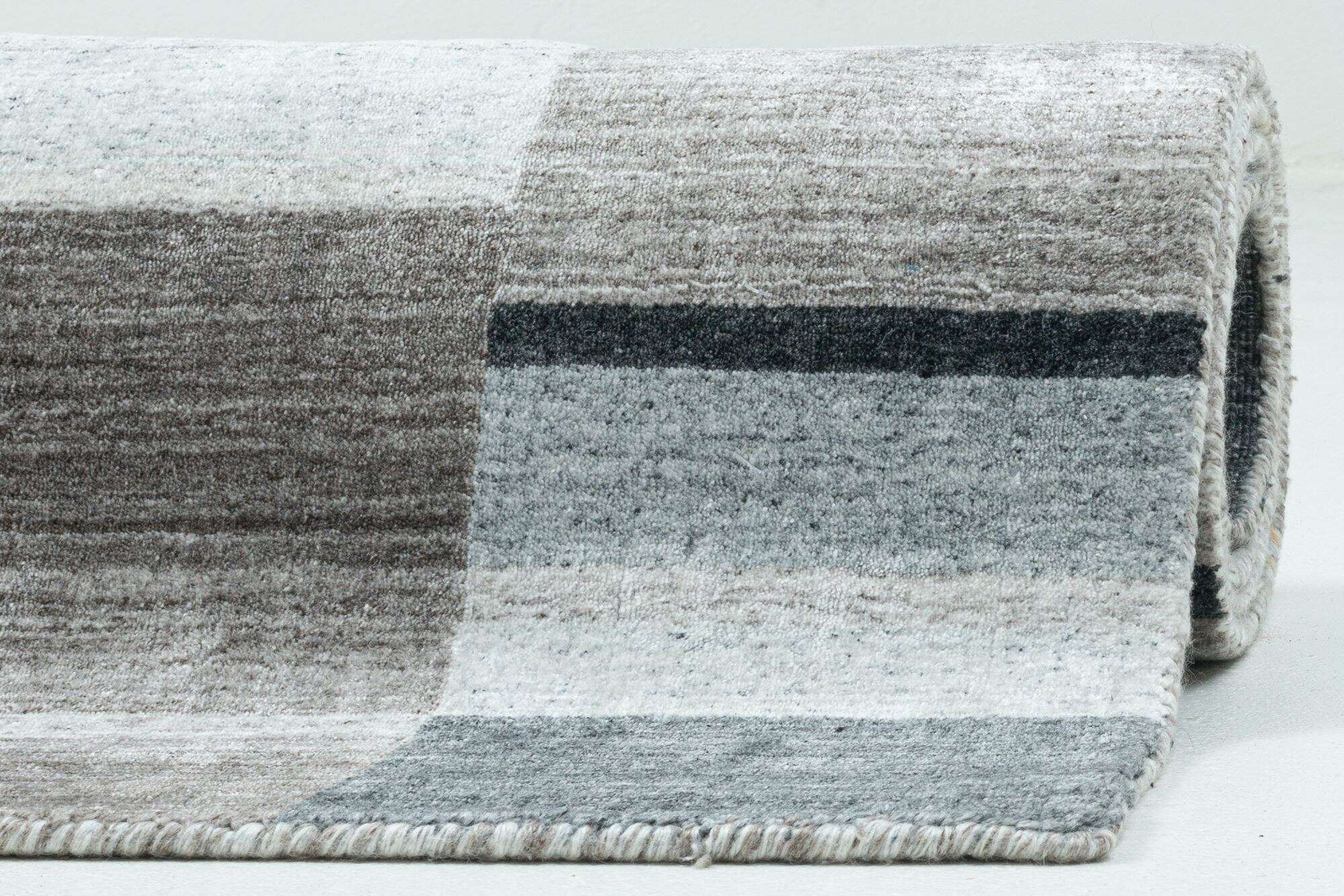 Teppich Modern Nevada Viscose Handgewebt 160x230cm grau