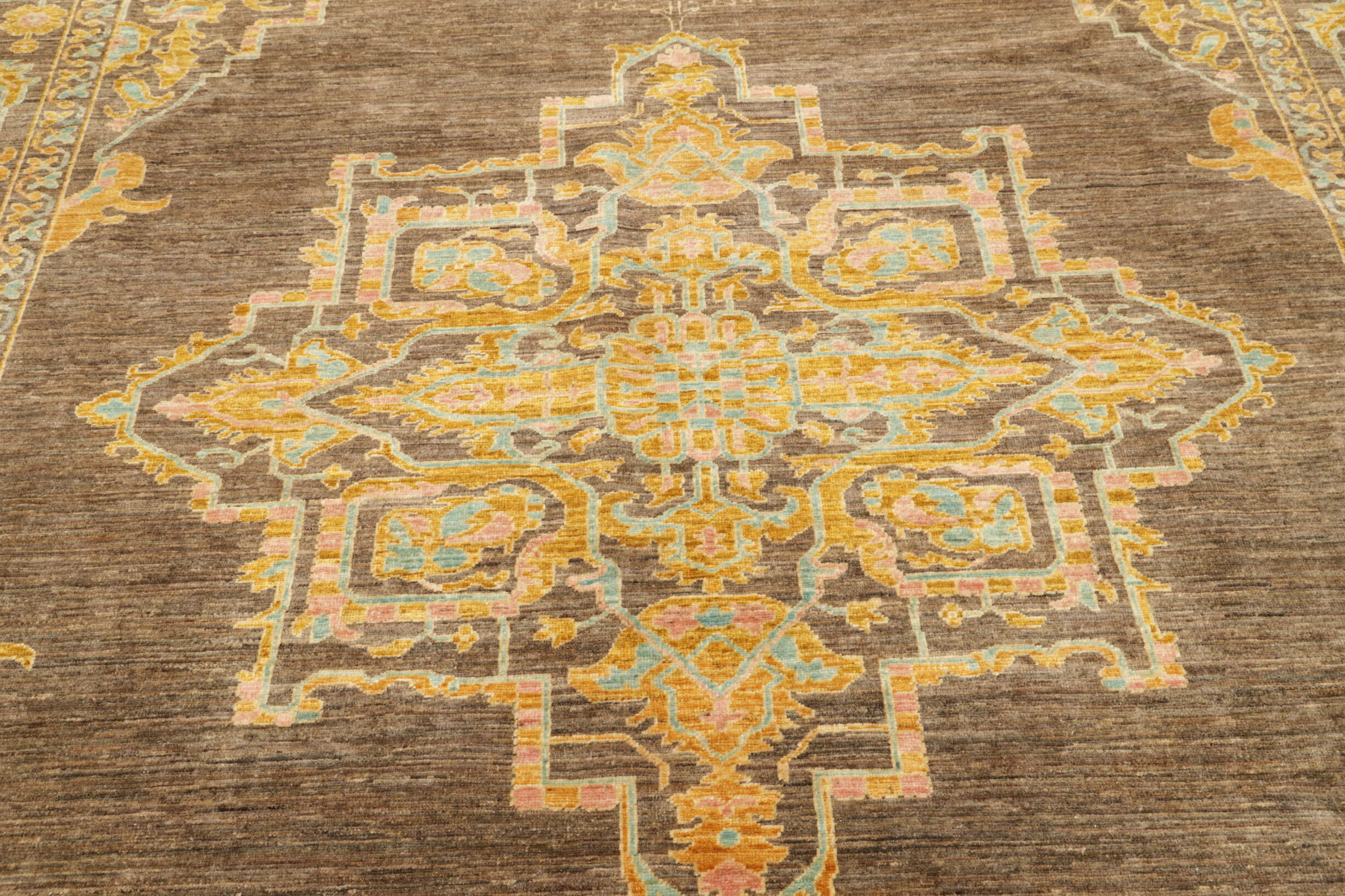 Ziegler Teppich 247x306 cm Orientteppich beige Handgeknüpft Wolle