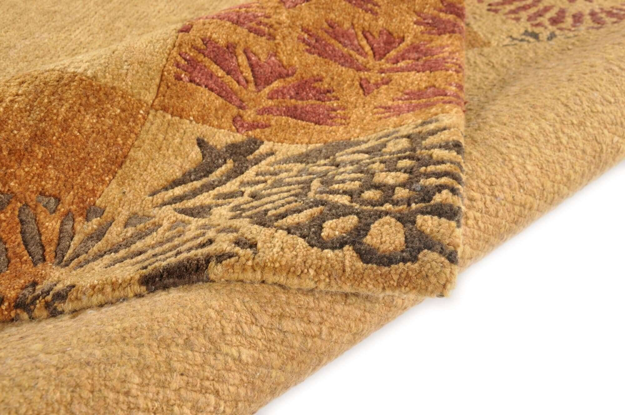 TalongaSilk_RSK495_453terramulti_409938_9 Talonga Silk Nepal Teppich Design: RSK495-B48 orange