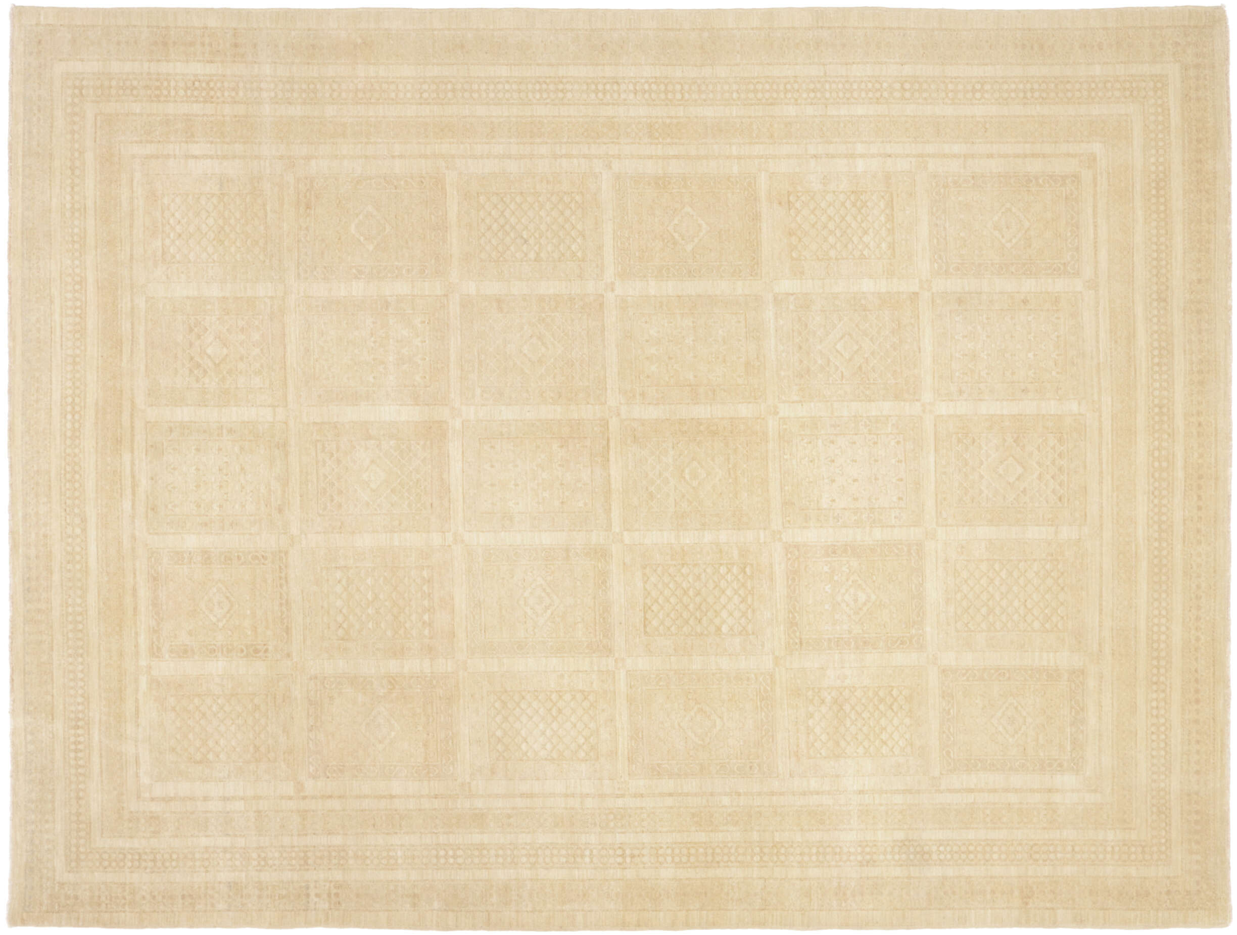 Teppich Ziegler 246 x 330 cm Orientteppich beige Handgeknüpft Schurwolle