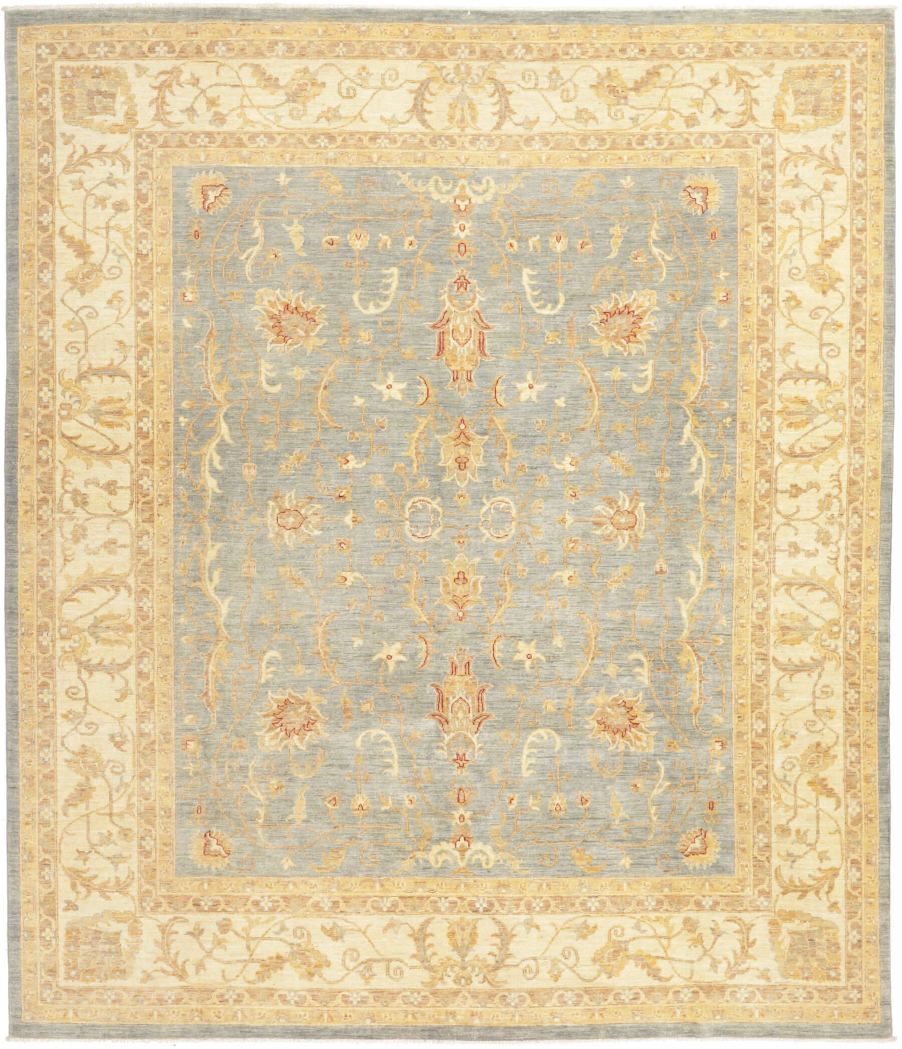 RSN365904-00001 Teppich Ziegler 247 x 290 cm Orientteppich blau - beige Handgeknüpft Schurwolle