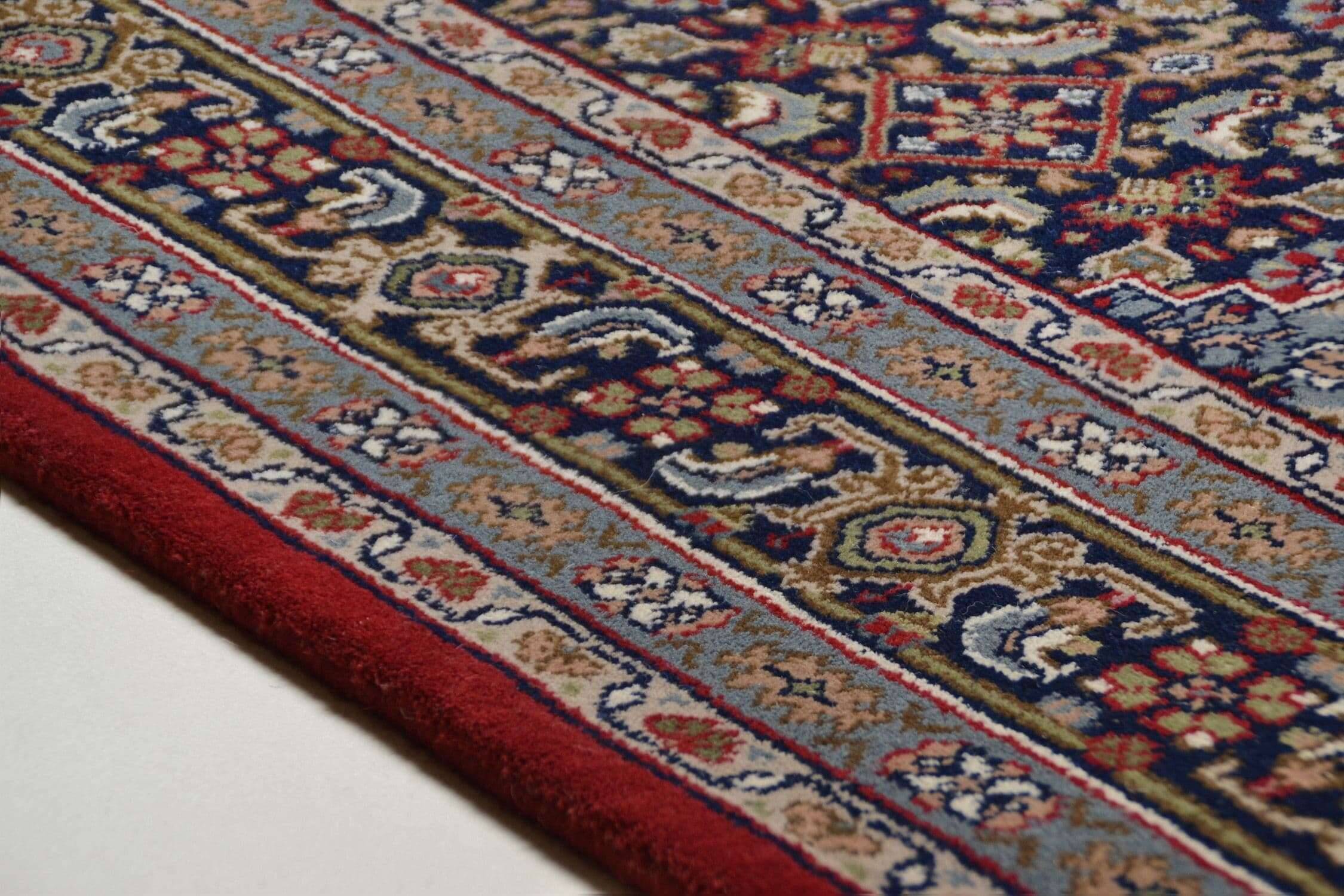 Benares_bidjar_redblue_402888_3 Handgeknüpfter Orientteppich Benares Bidjar 9/45