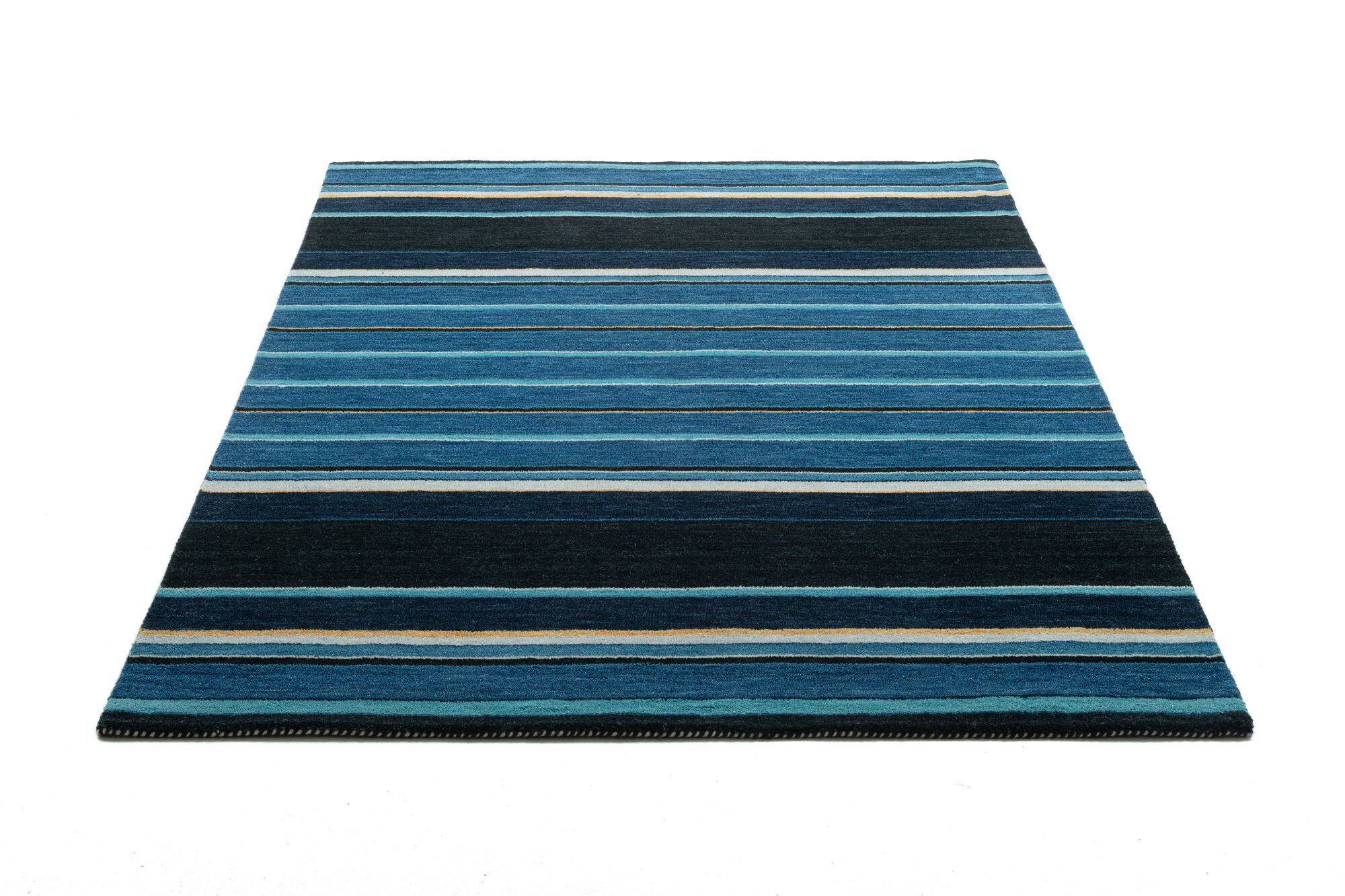 Handgewebter Teppich Haltu Super Noir Schurwolle 160x230cm