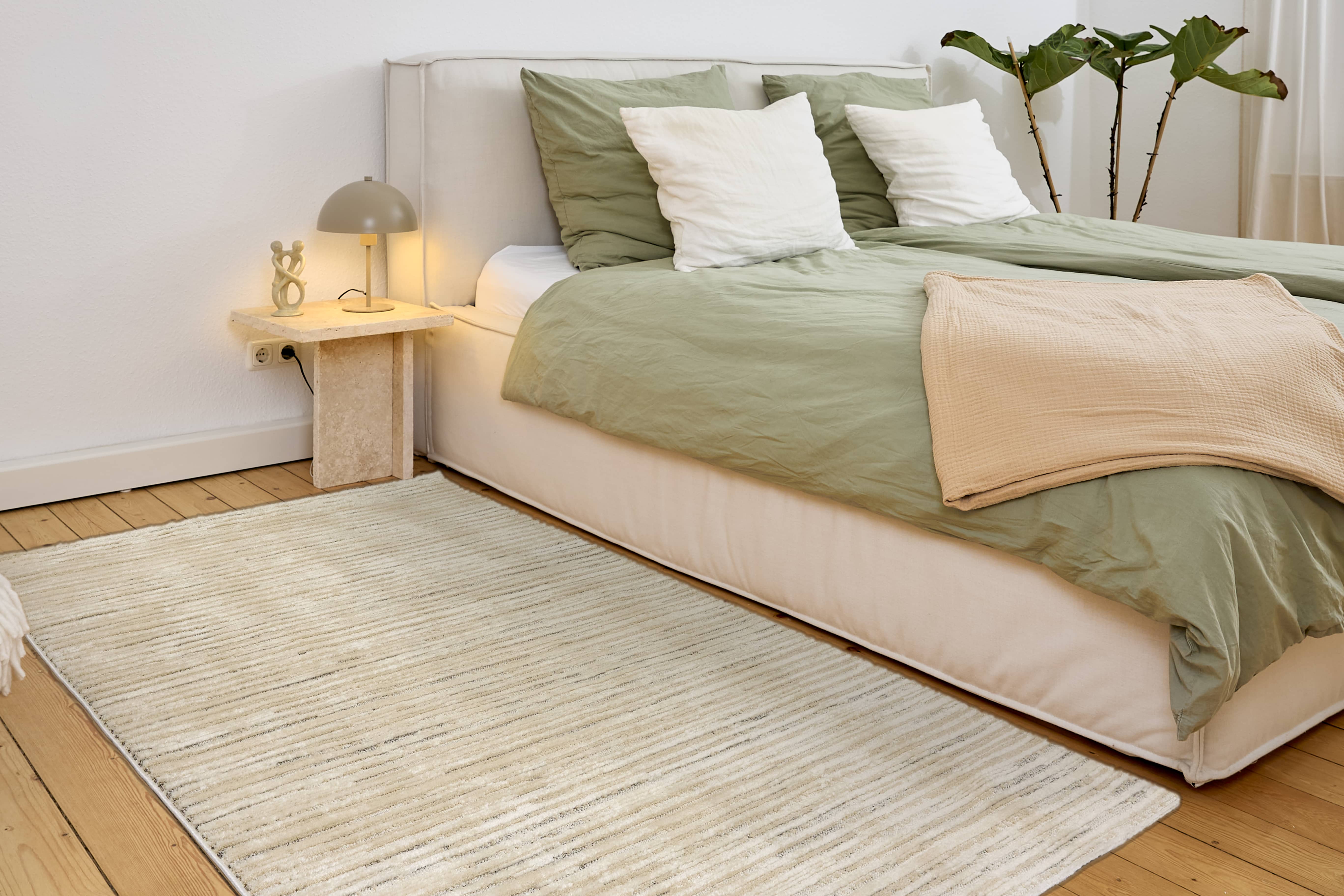 Wohnteppich Lou D.253 C. 003 Streifen creme-grau Wohnteppich Lou D.253 C. 003 Streifen creme-grau